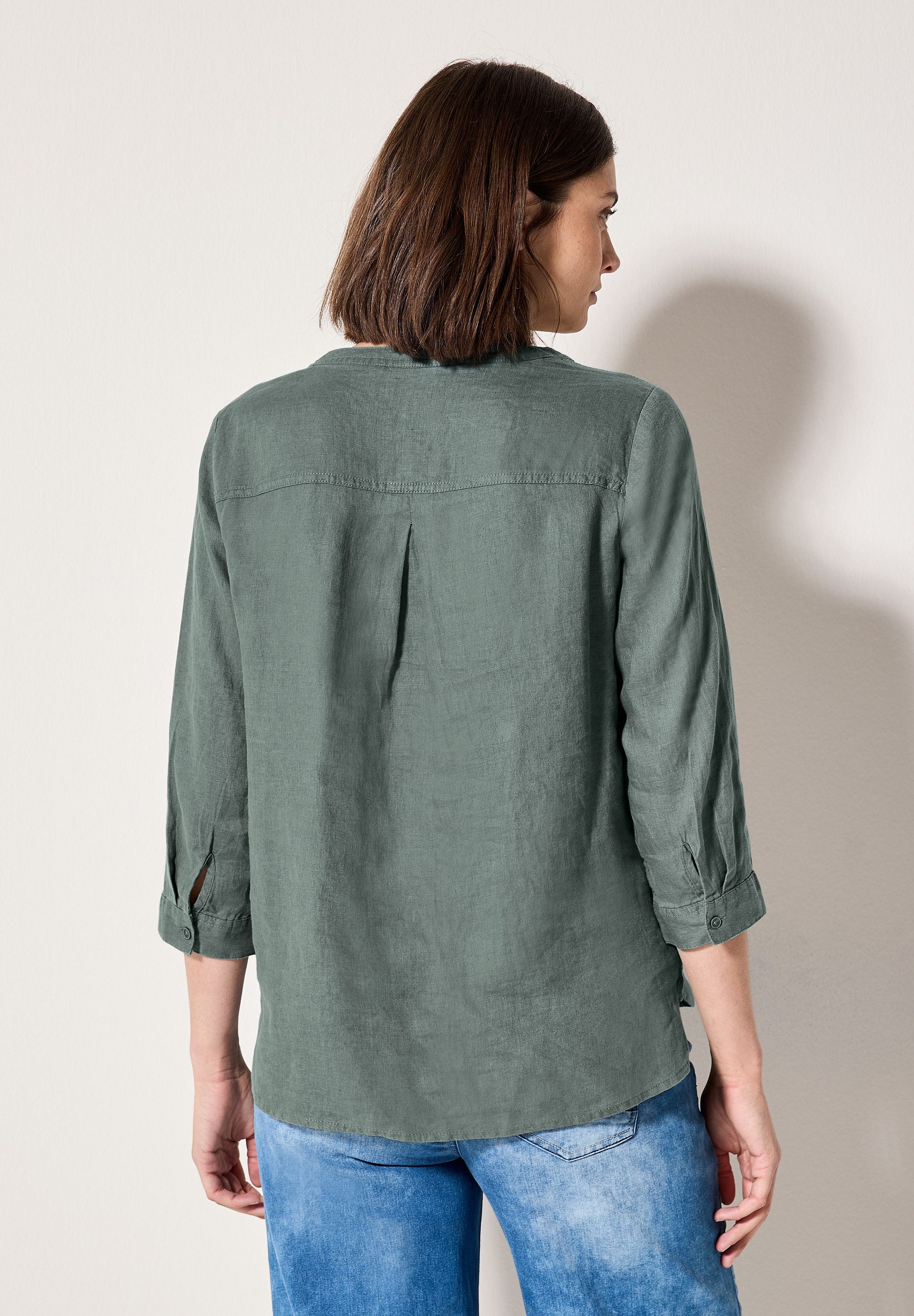Cecil Blouse zonder sluiting met 3/4-mouwen en turn-up
