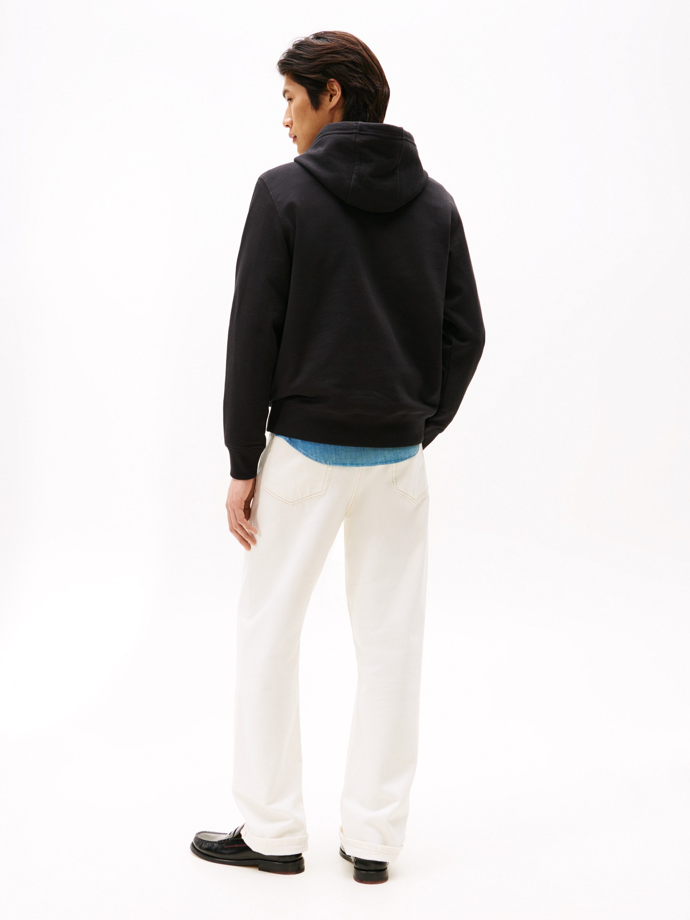 Tommy Hilfiger Hoodie OUTLINE FLAG SCRIPT HOODIE met contrastkleurig borduursel