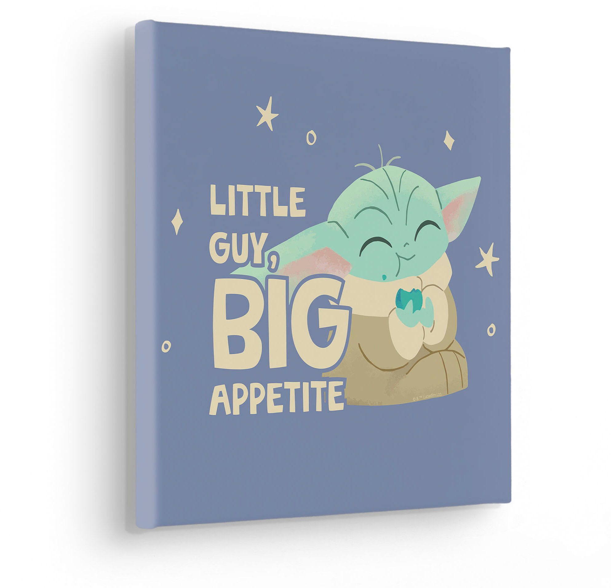 Komar Artprint op linnen The Mandalorian Little Grogu Appetite - afm. 30 x 30 cm (1 stuk)
