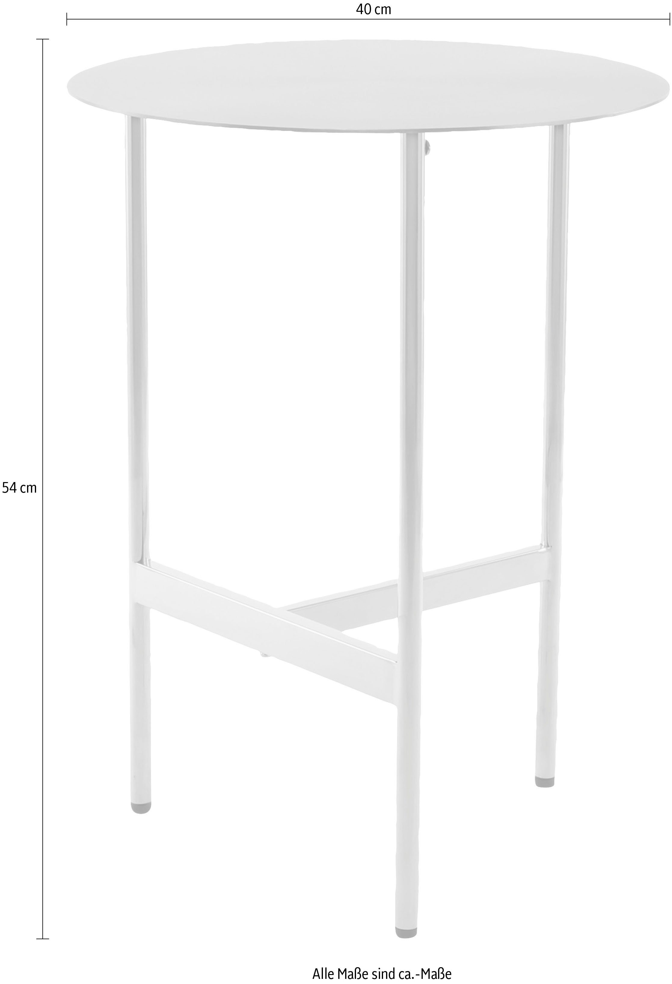 Kayoom Bijzettafel Pema, minimalistisch ontwerp, past bij elke interieurstijl minimalistisch ontwerp van het onderstel van edelstaal, ronde legplank (1 stuk)
