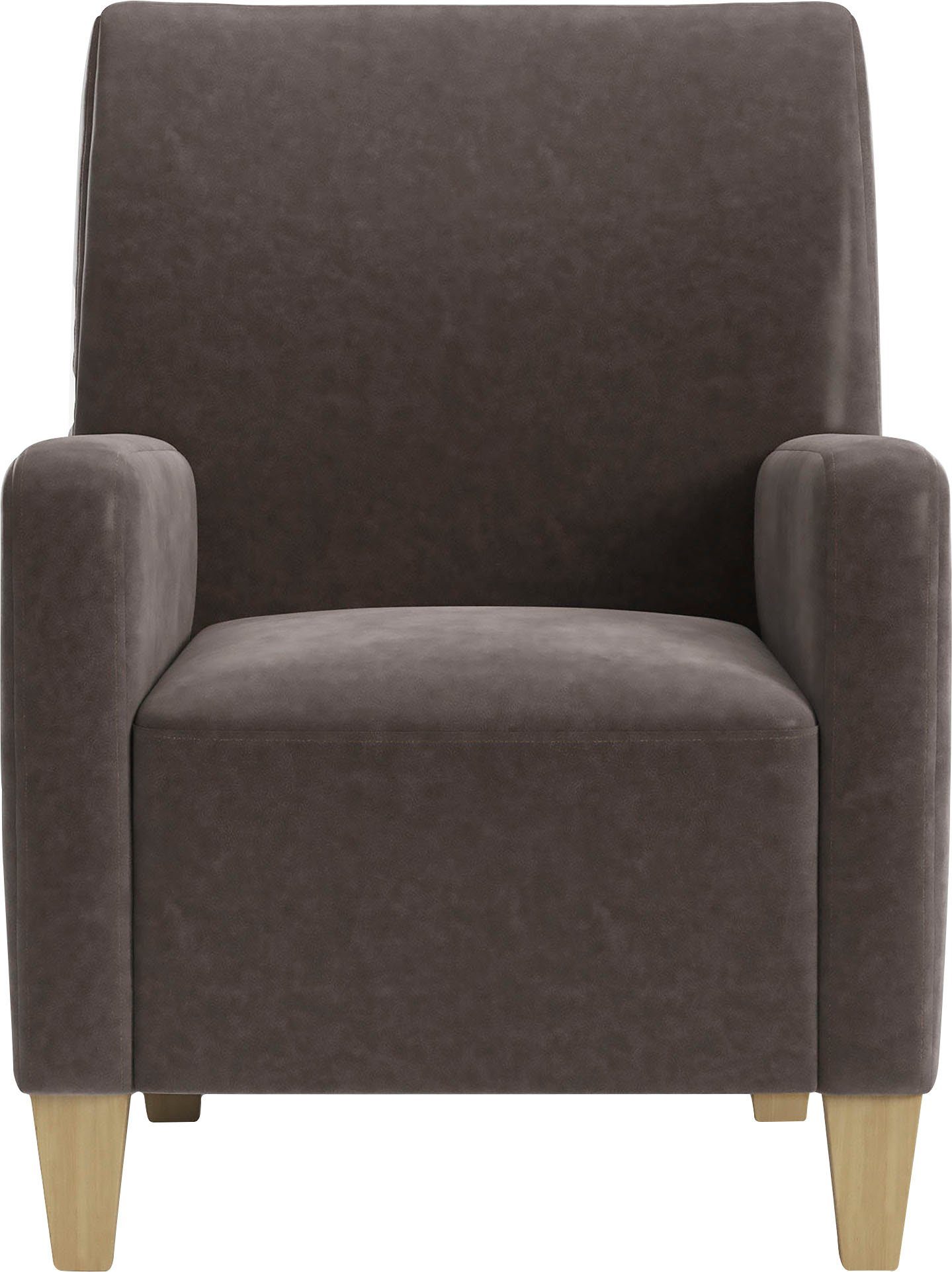 Home affaire Fauteuil Viva met binnenvering, met beukenhouten poten