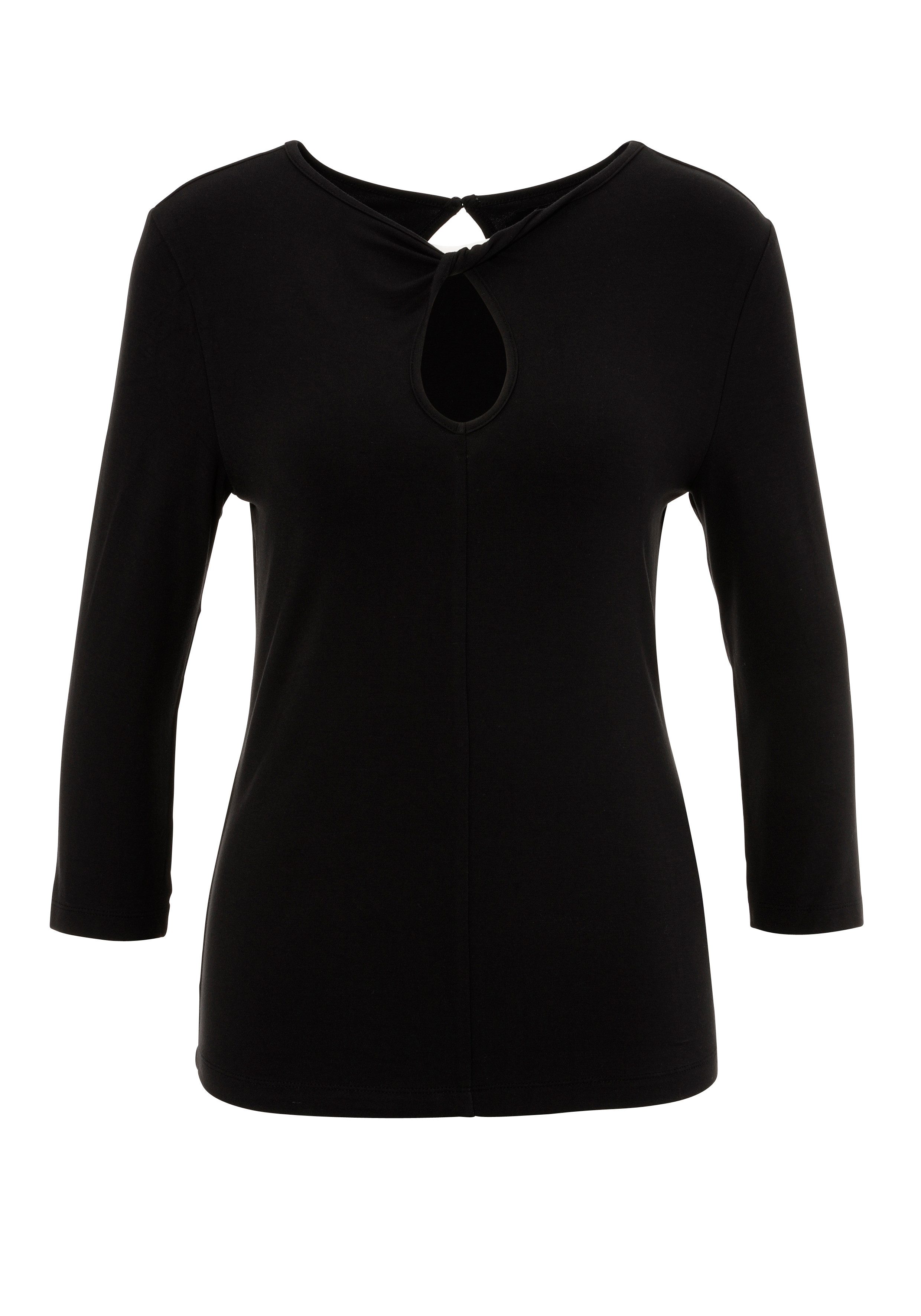 Aniston CASUAL Shirt met ronde hals voorzijde verfijnd "gewikkeld" met druppeluitsnijding - nieuwe collectie