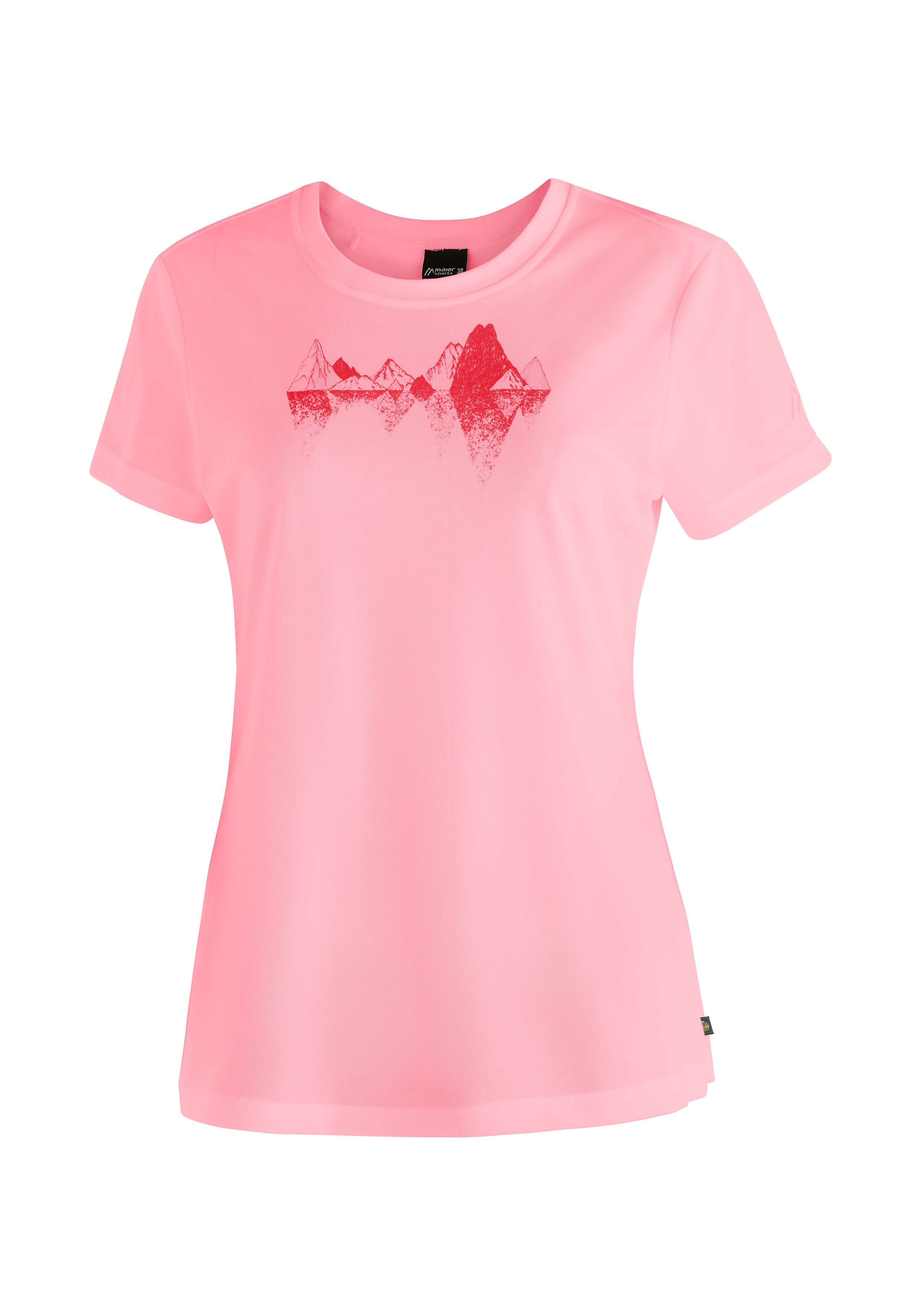 Maier Sports T-shirt Tilia Pique W Dames functioneel shirt vrijetijdsshirt met print