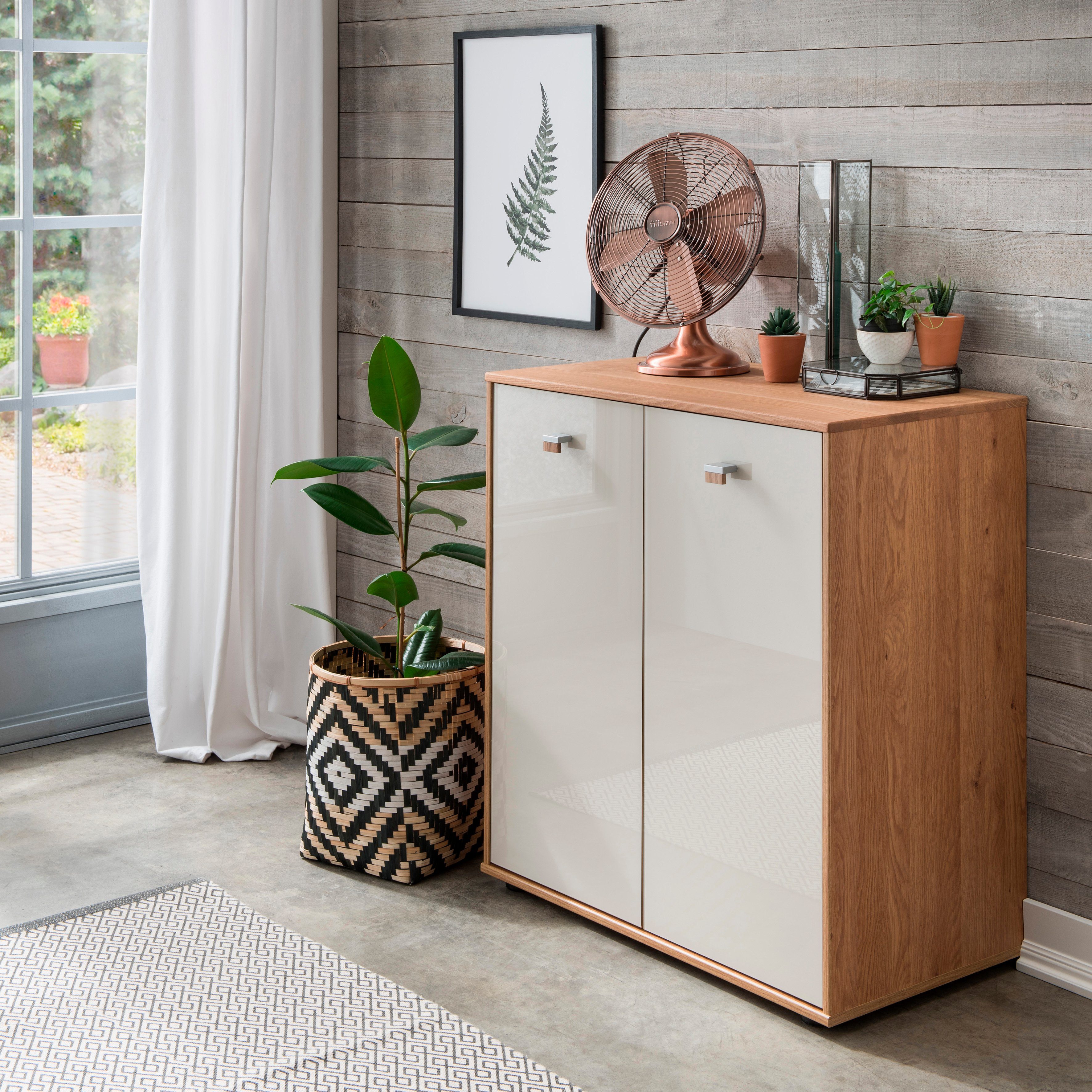 WIEMANN Hoge kast KIRUNA voorgemonteerd commodes & ladekasten maat 80x43x86 cm beige