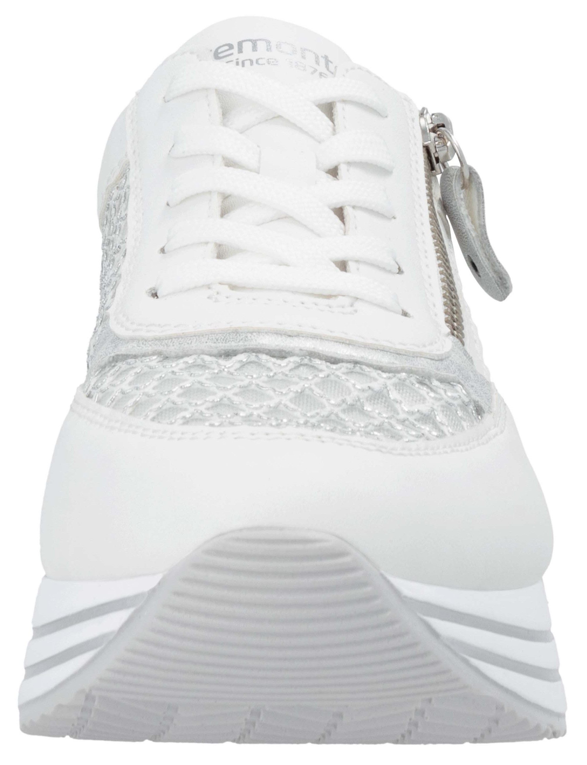 Remonte Plateausneakers , vrijetijdsschoen, lage schoen, veterschoen, vegan, contrastafwerking