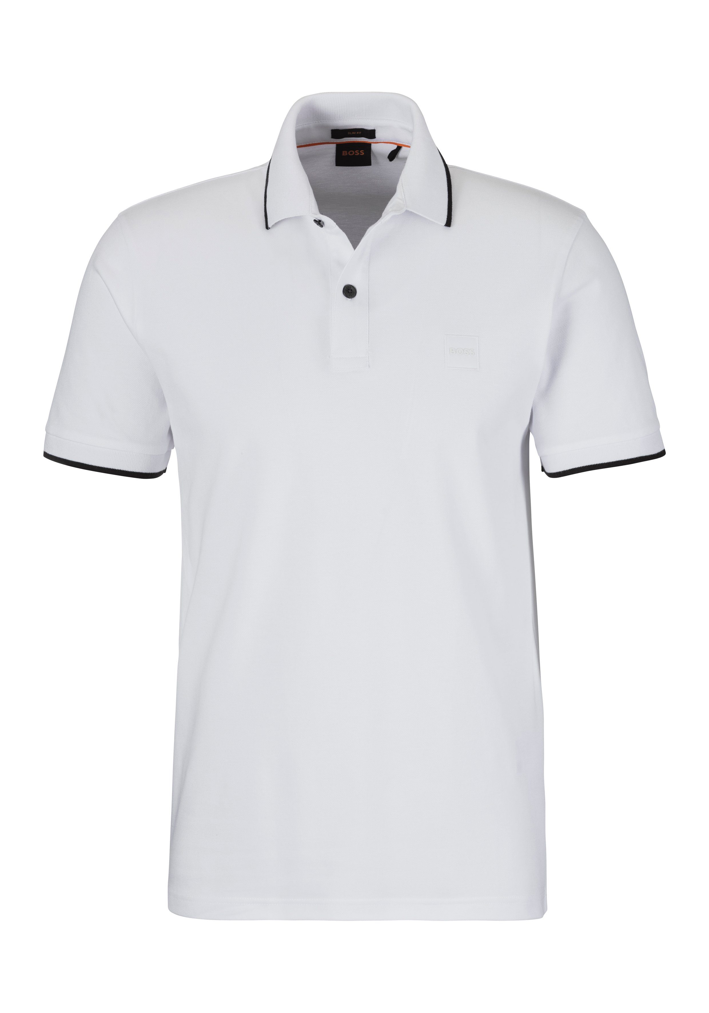 Boss Orange Poloshirt Passertip met boss badge