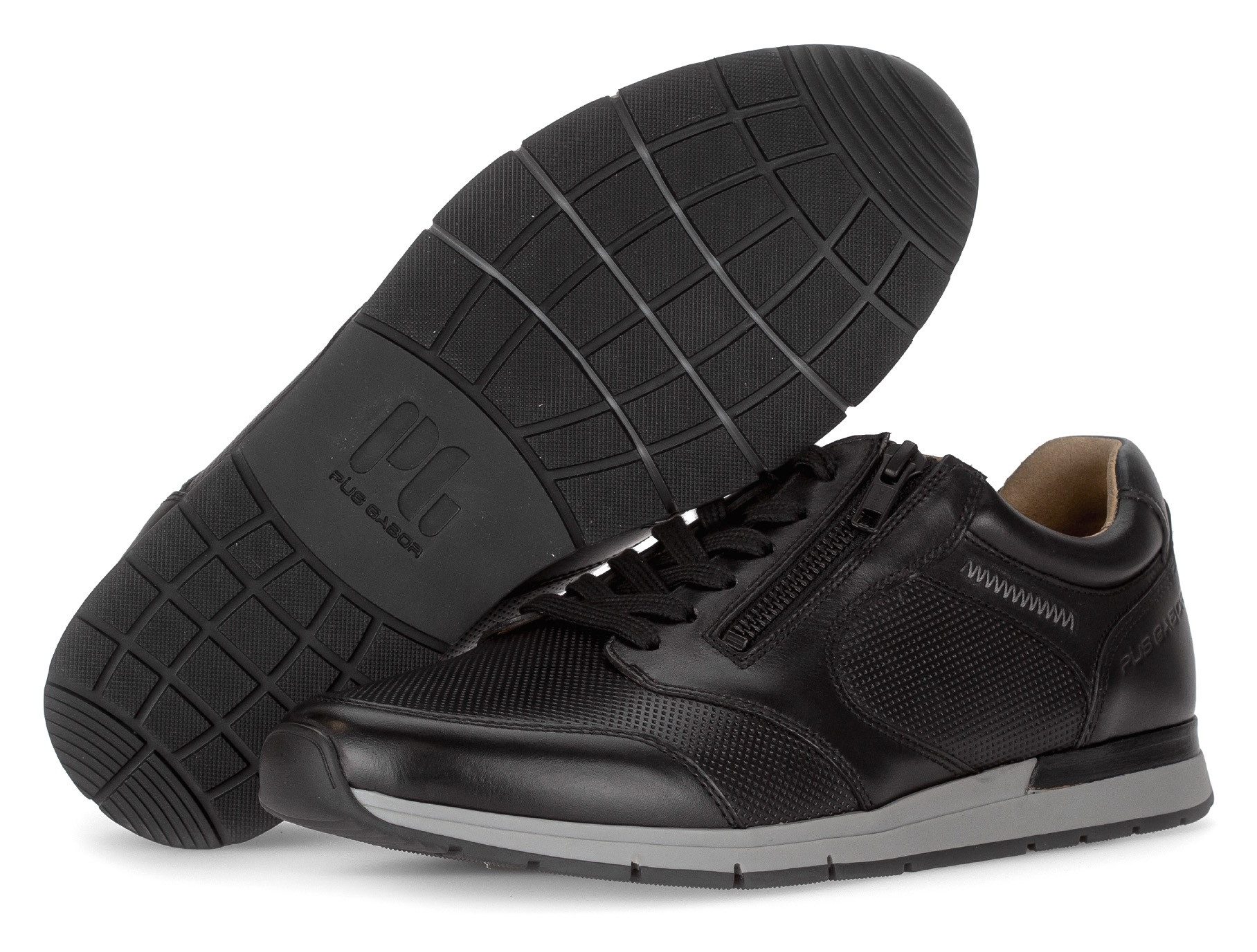 Pius Gabor Sneakers , vrijetijdsschoen, veterschoen, lage schoen met logoprent, breedte g (=breed)