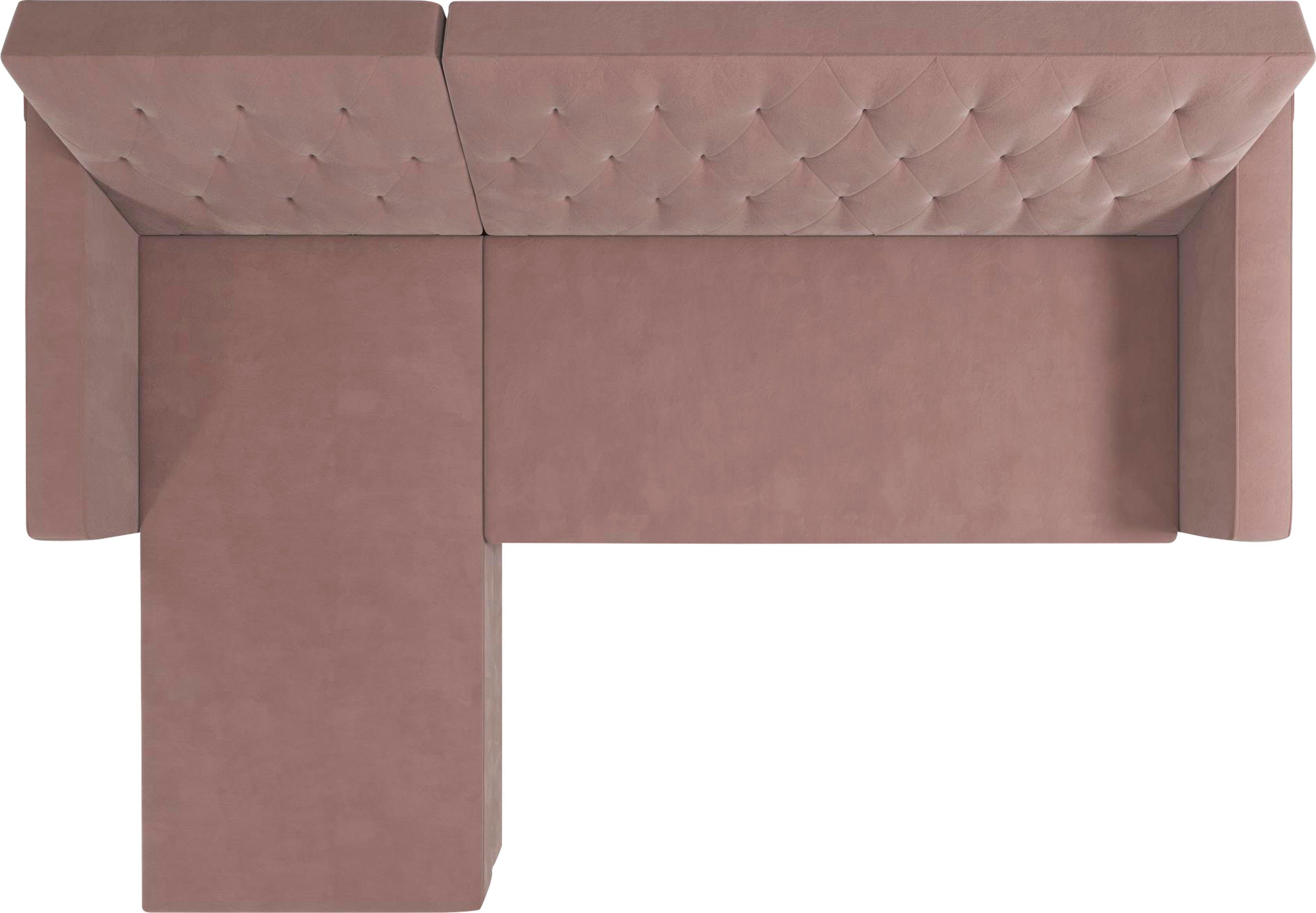 CosmoLiving by Cosmopolitan Hoekbank Liberty, L-vorm met slaapfunctie, récamier aan beide kanten te monteren, zithoogte 43 cm