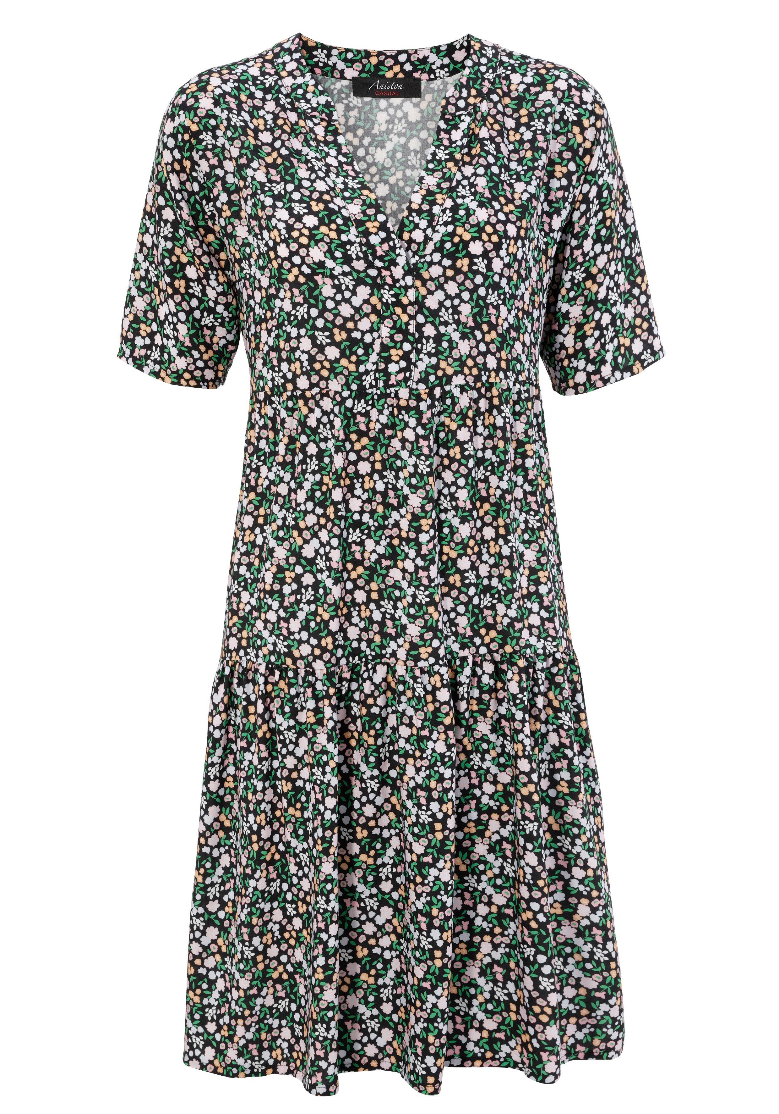 Aniston CASUAL Zomerjurk met kleurrijke minimalistische bloemenprint