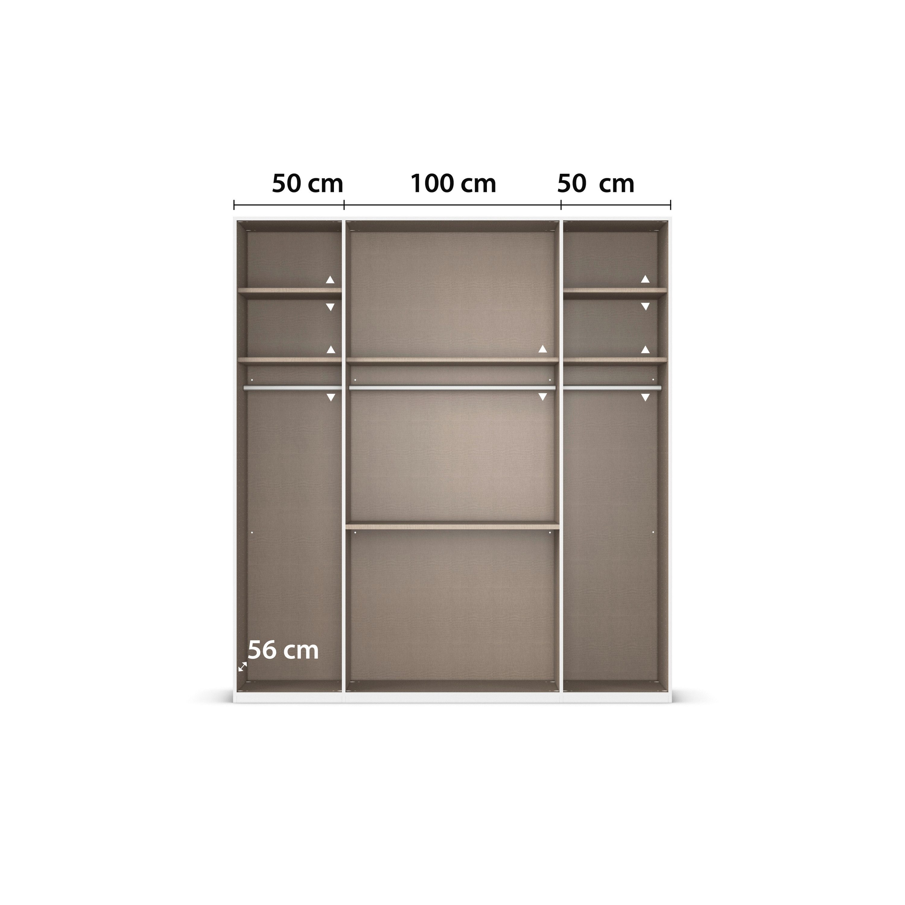 rauch Draaideurkast Kledingkast Kast Garderobe Slaapkamerkast EVELYN in elegante stijl met lades 3 breedtes en 2 hoogtes made in germany