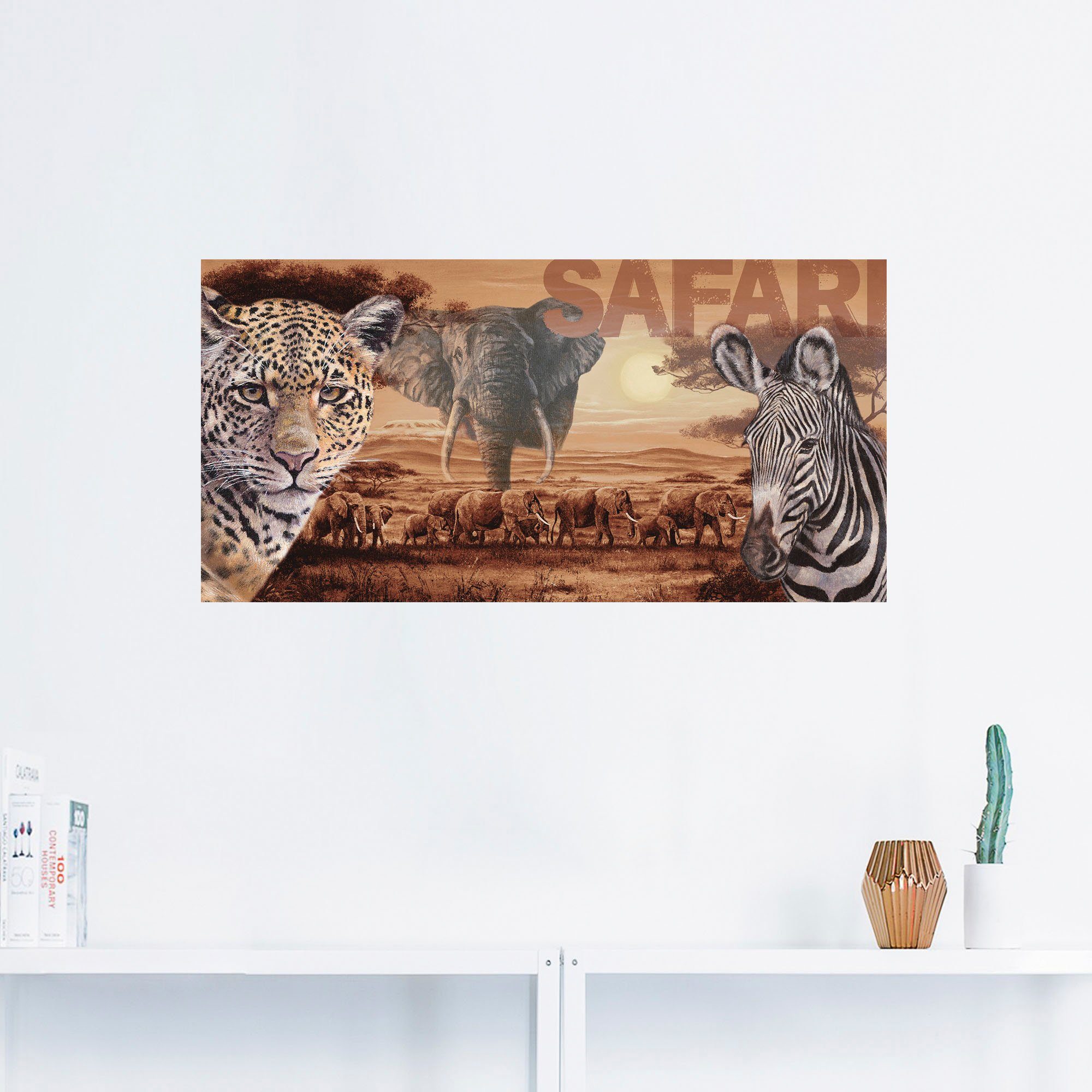 Artland Artprint Safari als artprint van aluminium, artprint op linnen, muursticker, verschillende maten