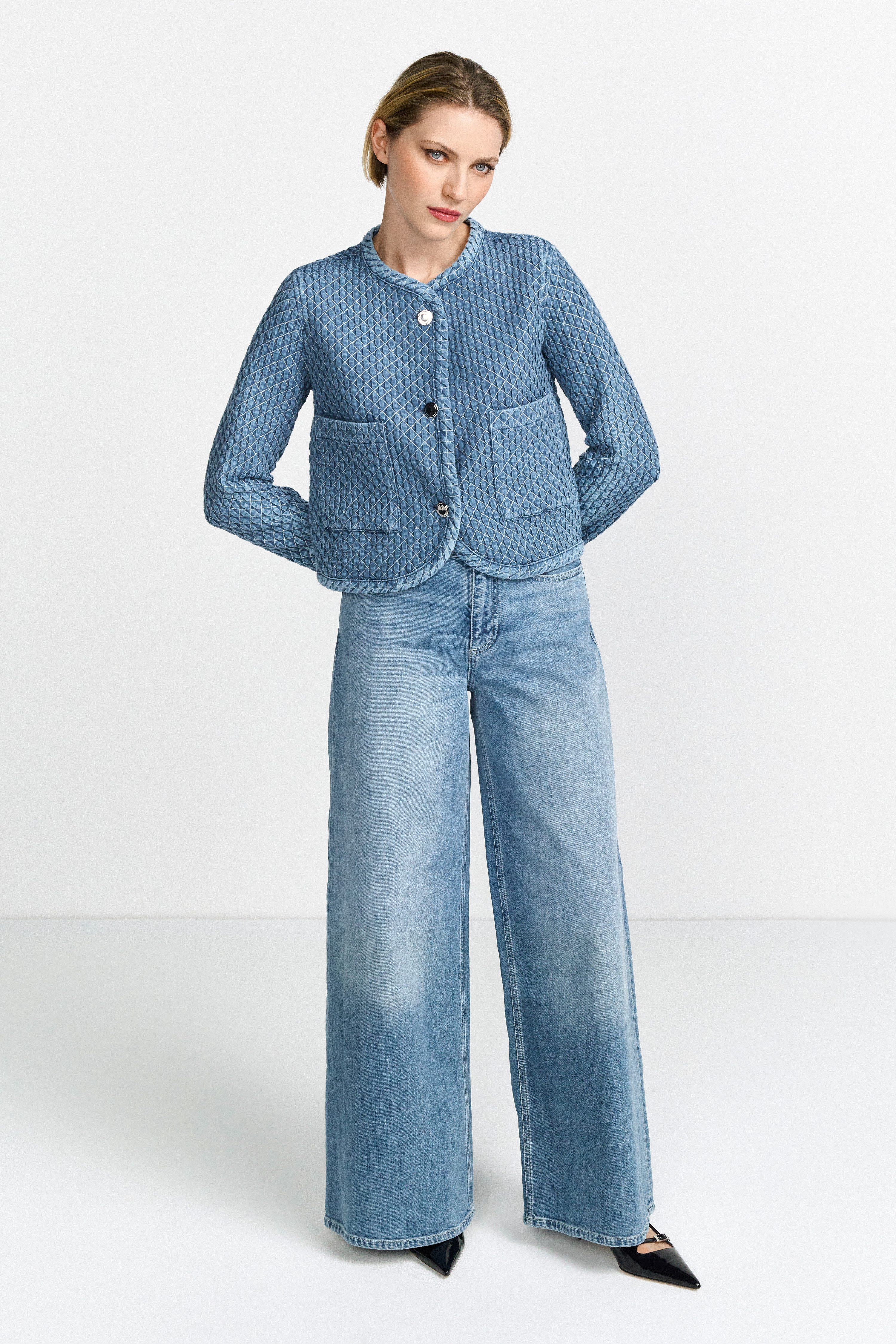 Rich & Royal Jeansblazer Met afgewerkte rand