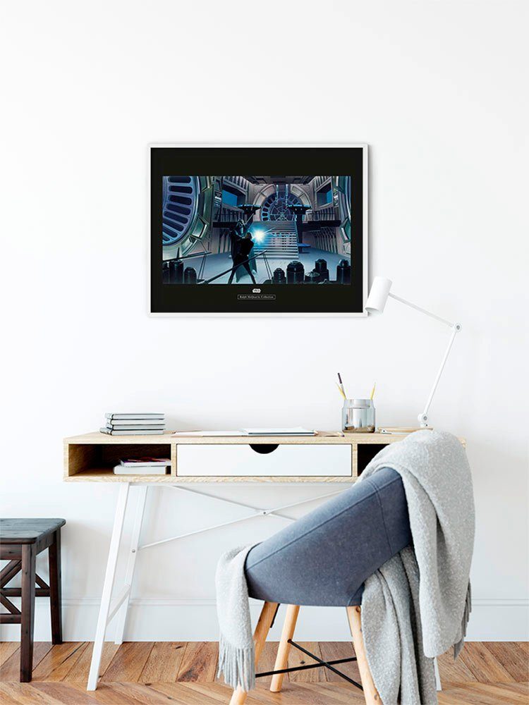 Komar Wanddecoratie Star Wars Classic RMQ Vader luik Throneroom Wanddecoratie voor de kinderkamer - zonder lijst (1 stuk)