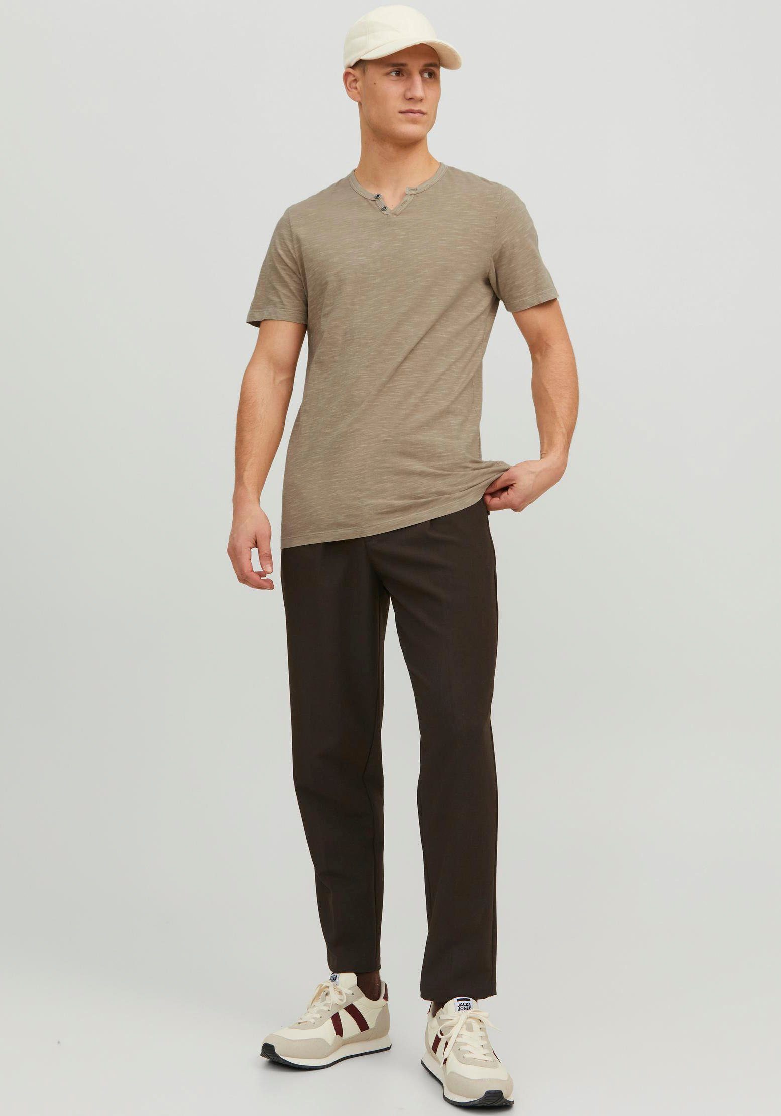 Jack & Jones T-shirt JJESPLIT NECK TEE SS NOOS