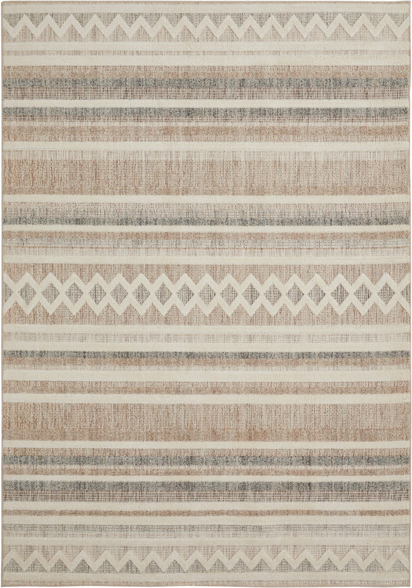 LUXOR living Vloerkleed CROSBY Ruitdesign, boho-stijl, woonkamer, slaapkamer