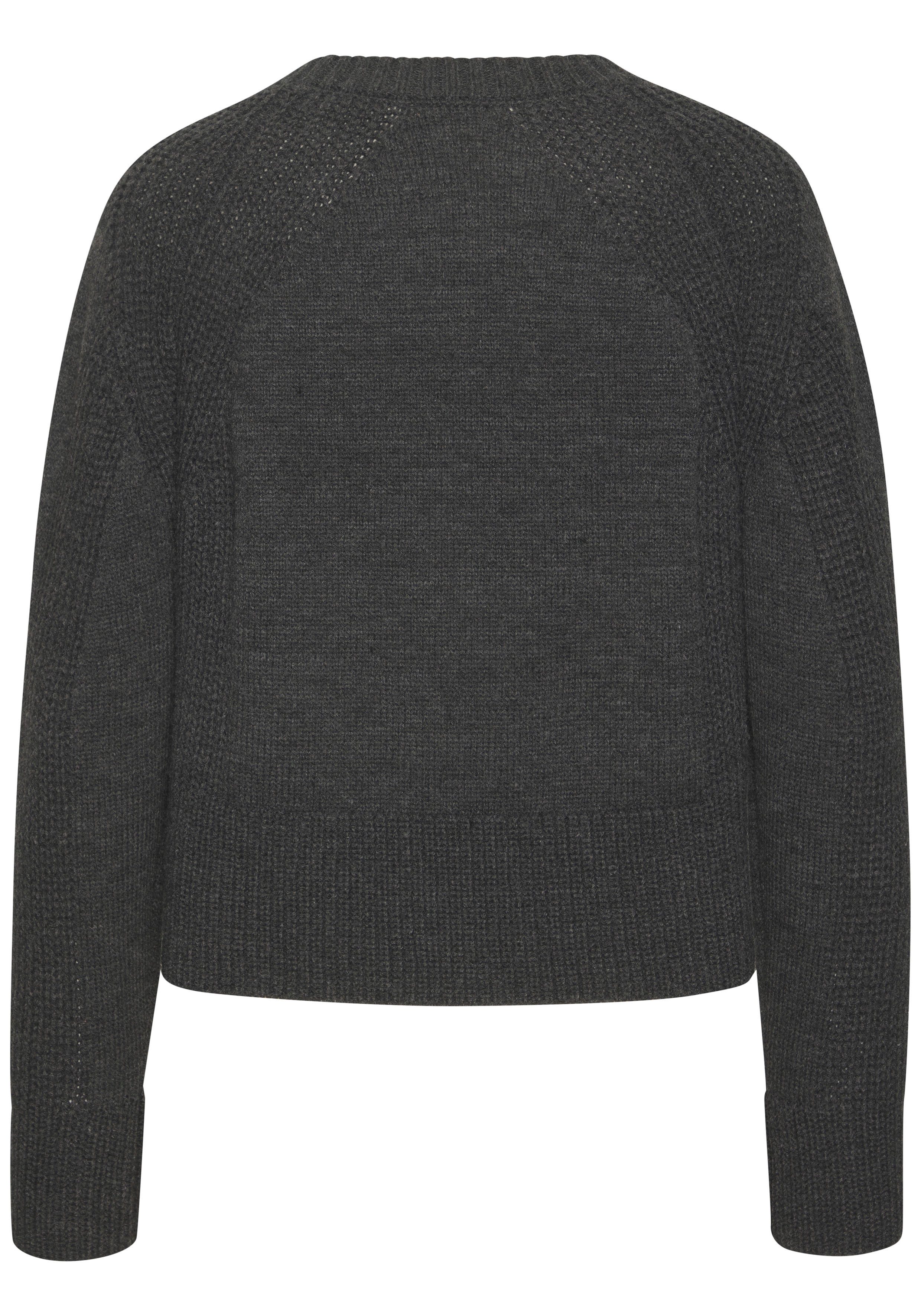 Lascana Gebreide trui met grof brei-details, dames trui met ronde hals