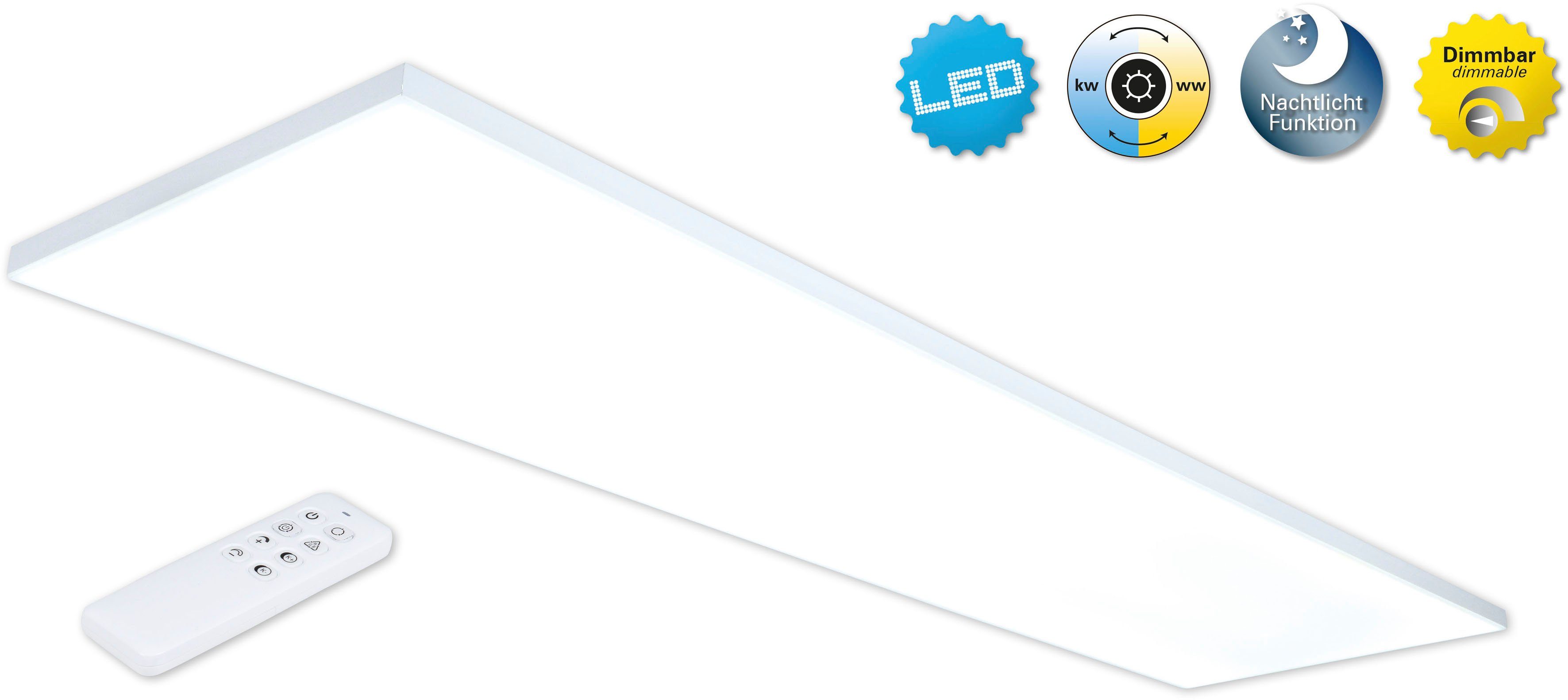 näve Ledscherm Carente Dimm- en nachtlichtfunctie, AAN/UIT, lichtkleur warmwit/koudwit (1 stuk)