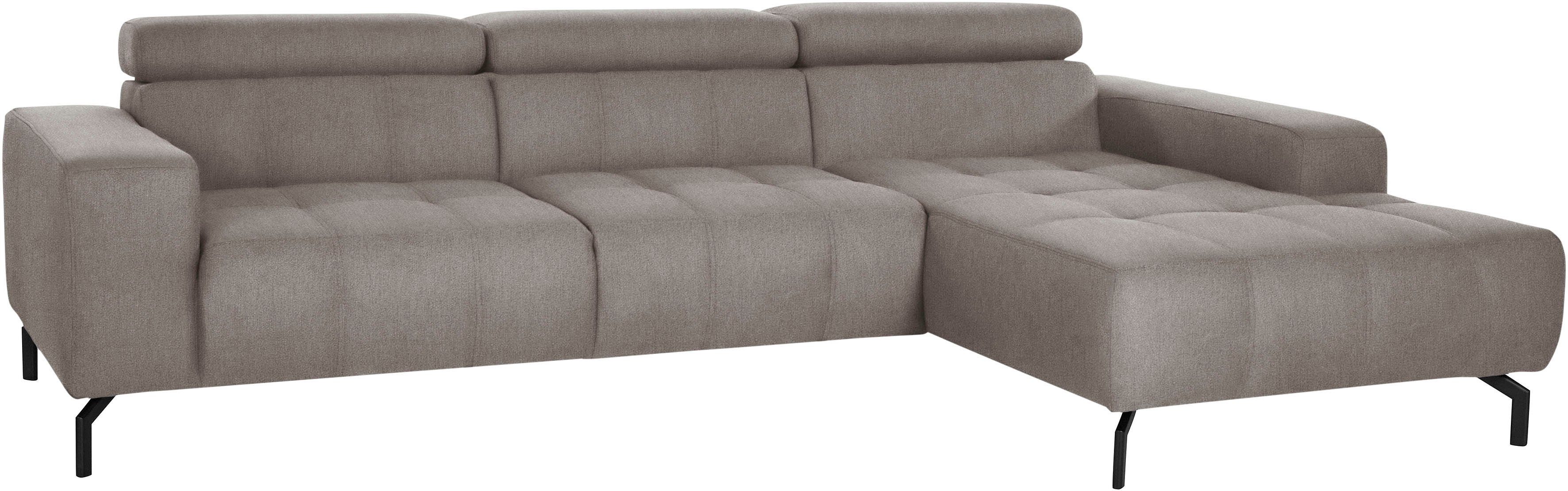 DOMO collection Hoekbank Cunelli mooie zitnaden als designelement, stevige zitcomfort, L-vorm