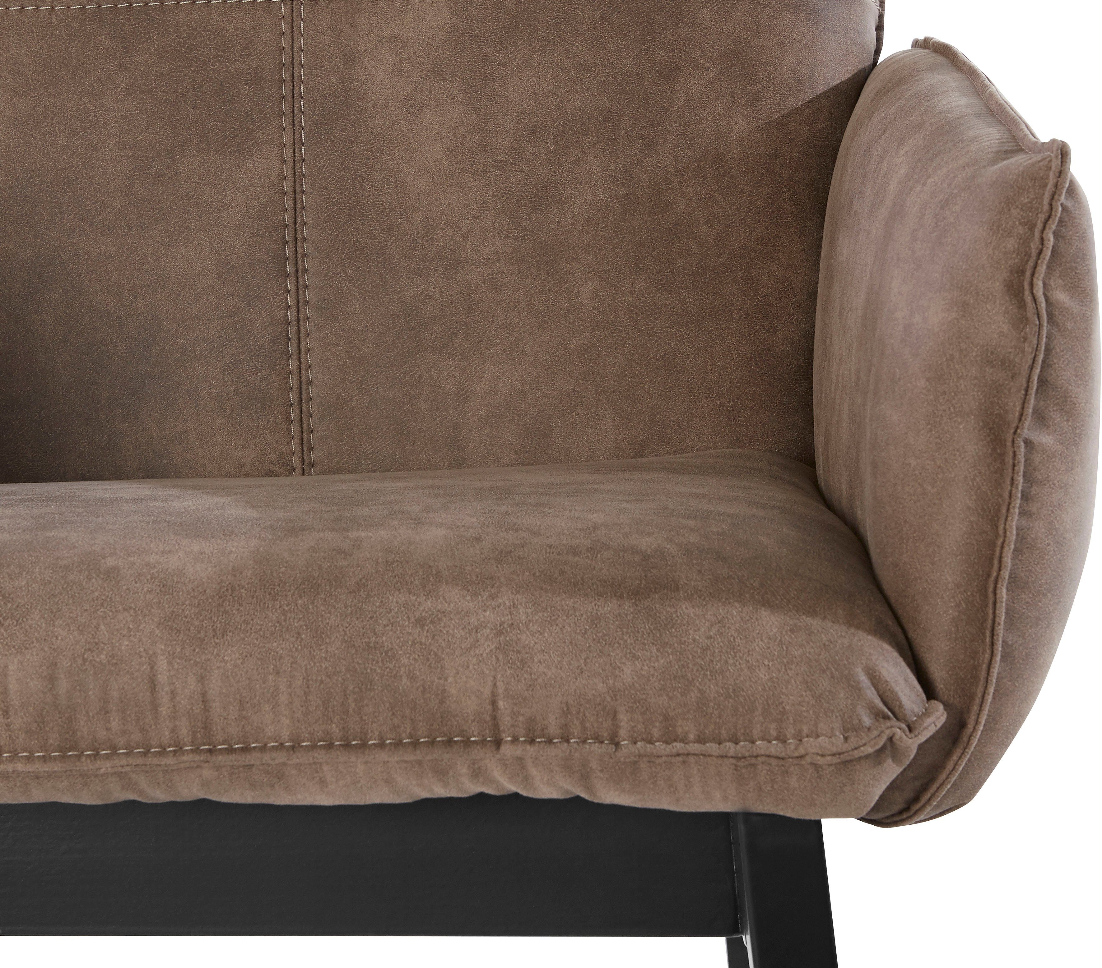 Home affaire Stoel met armleuningen Model 6 Bekleding van microvezel of leer, frame is beuken in zwart gelakt (2 stuks)