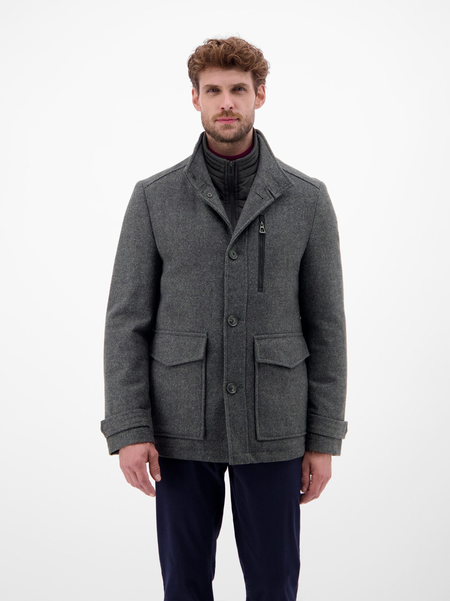 Lerros Outdoorjack LERROS Heren wollen jas
