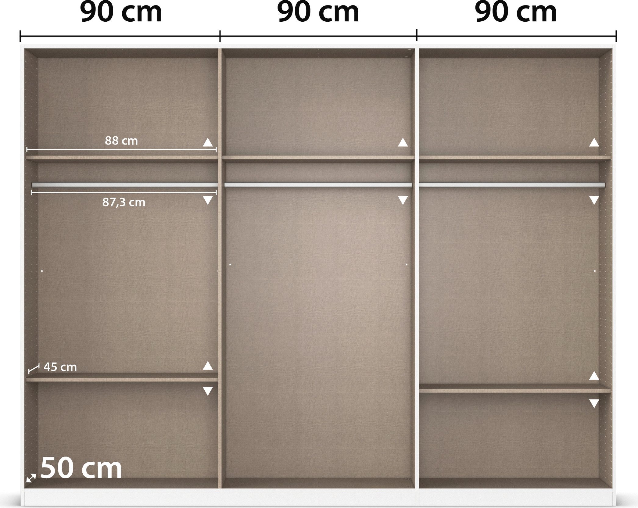 rauch Draaideurkast Kleiderschrank Schrank Garderobe AGORDO TOPSELLER Schlafzimmer doordachte binnenuitrusting, in 6 breedtes en 2 hoogtes made in germany