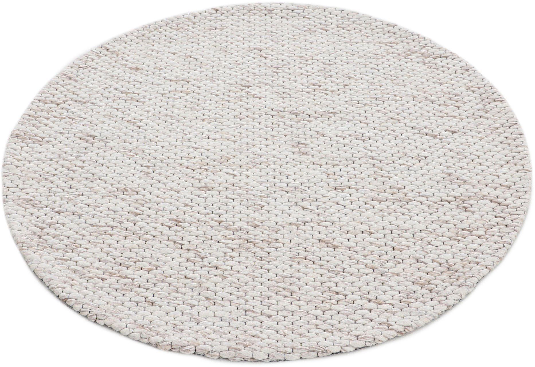 carpetfine Wollen kleed Sina grove structuur, tijdloos design, 100% wol, woonkamer