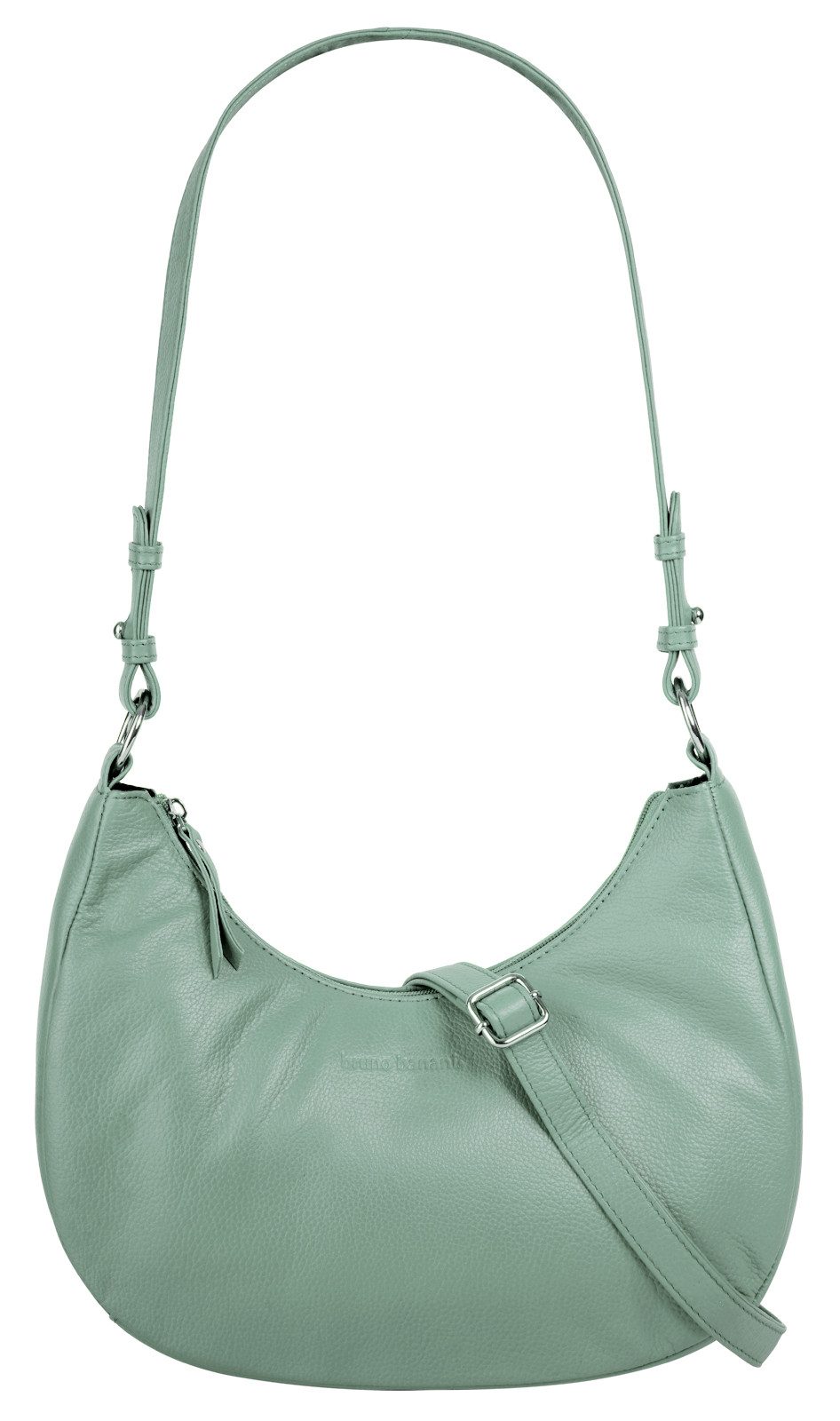 Bruno Banani Schoudertas echt leder dames tassen groen