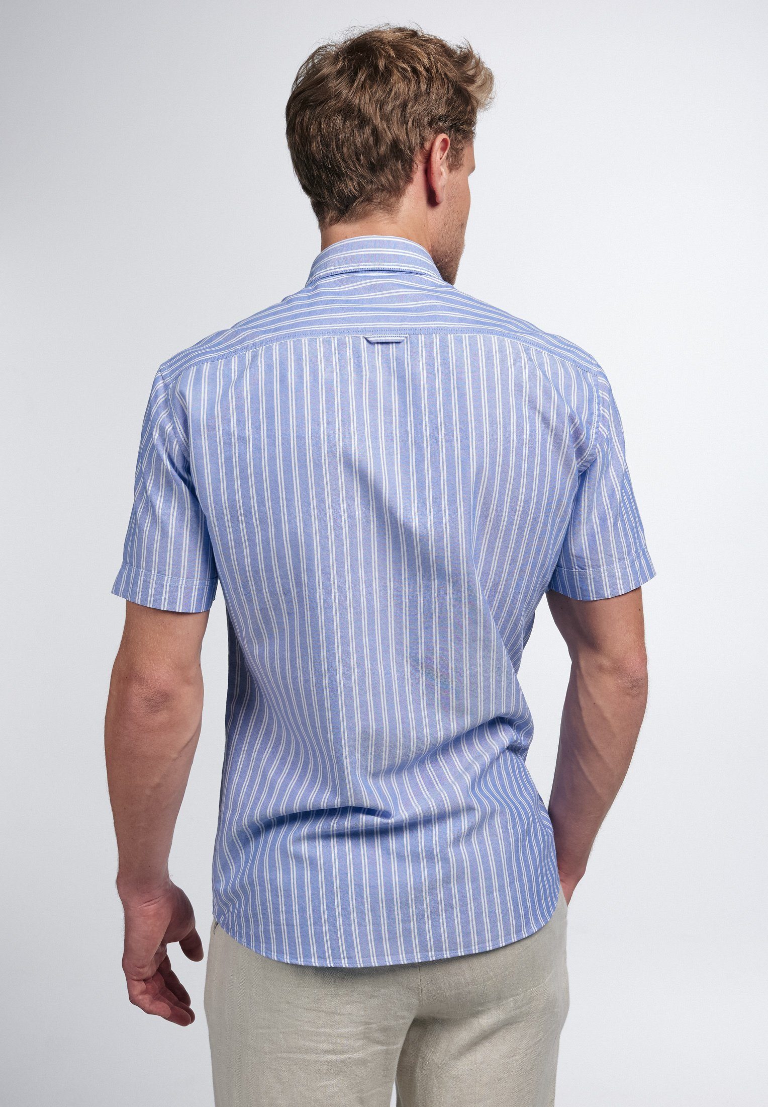 Eterna Overhemd met korte mouwen Slim fit EASY IRON (gemakkelijk te strijken)