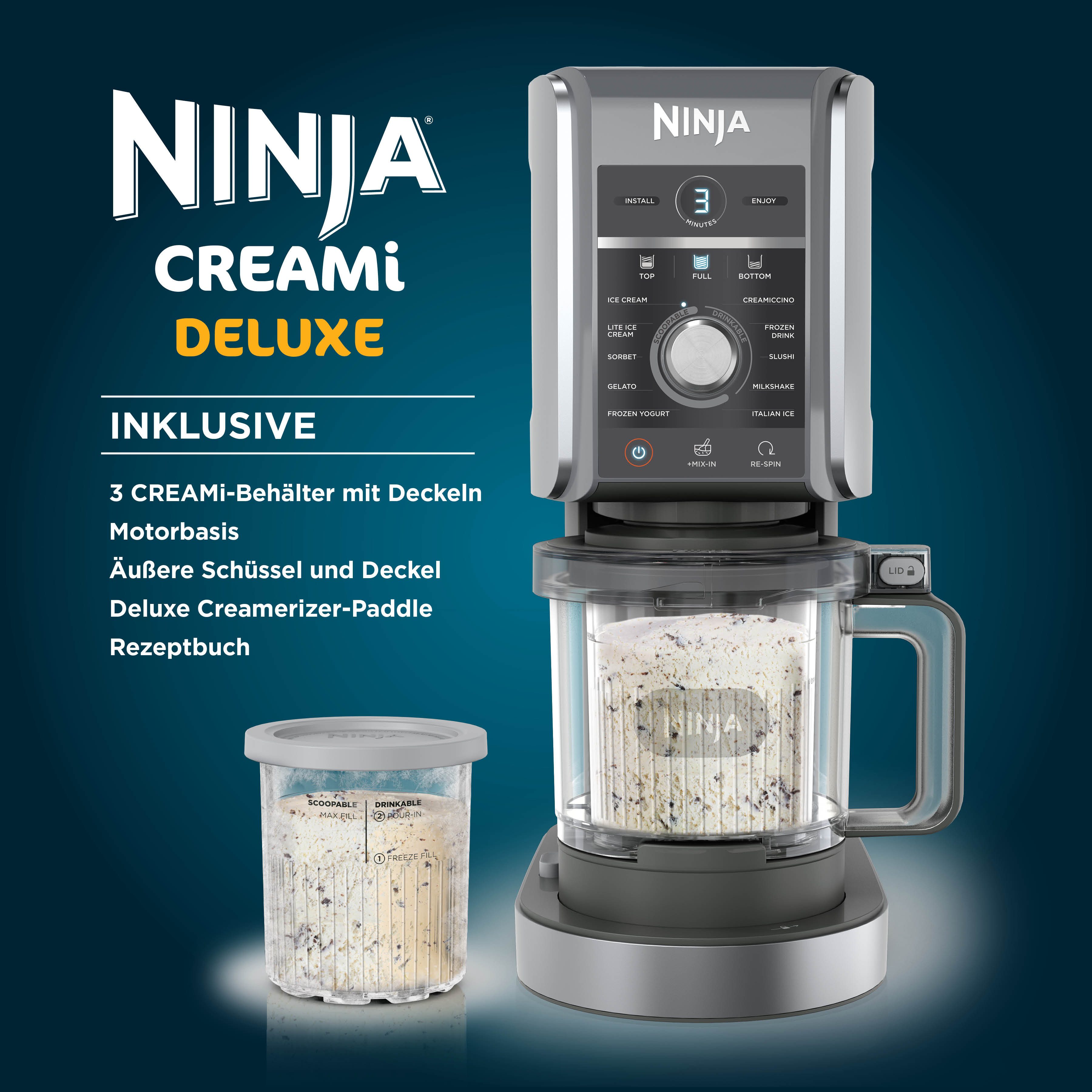 NINJA Ijsmachine NC501EU Creami Deluxe, 10-in-1 Eis-und Eisgetränkmaschine