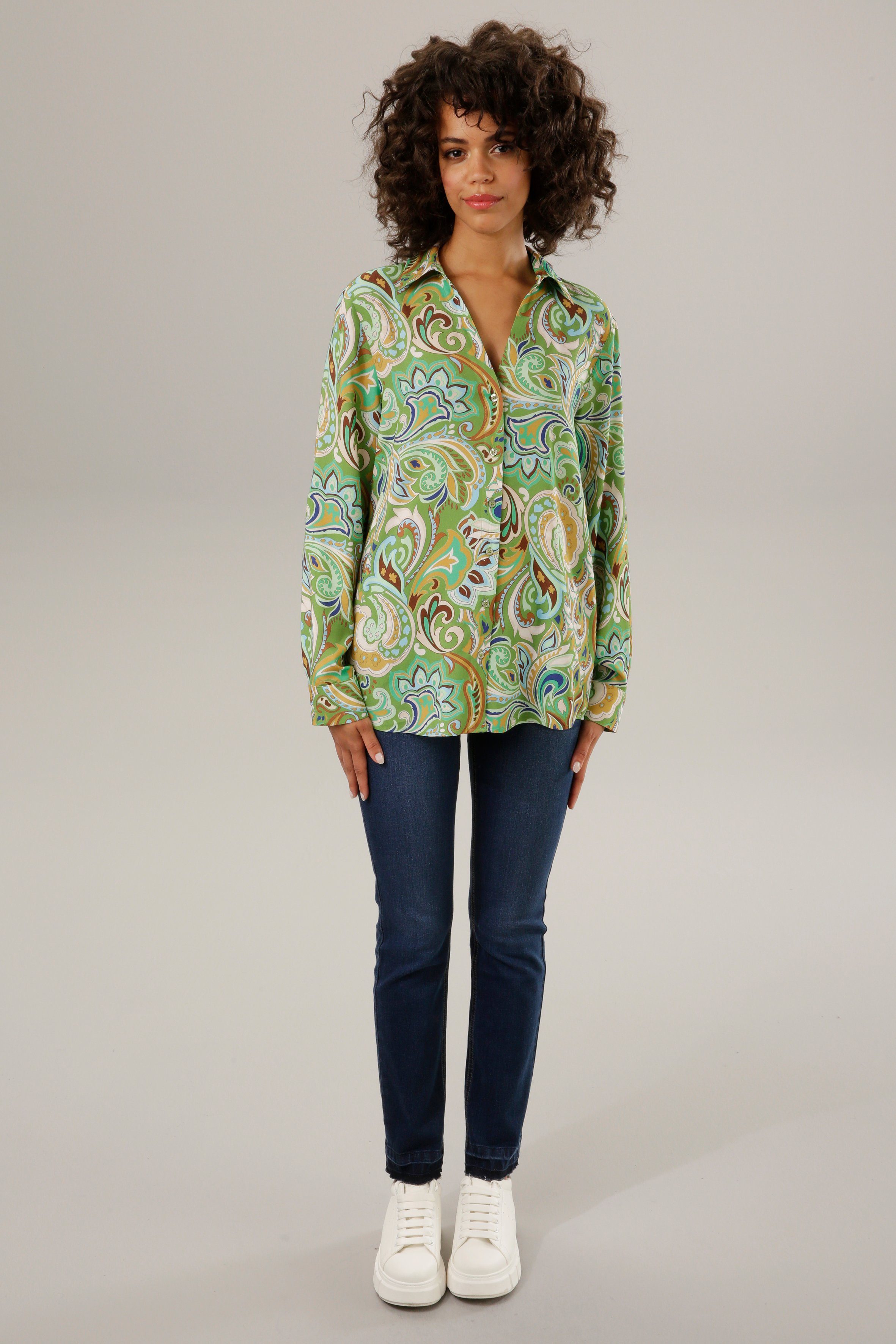 Aniston CASUAL Overhemdblouse grafische paisley-patroon - elk stuk is uniek