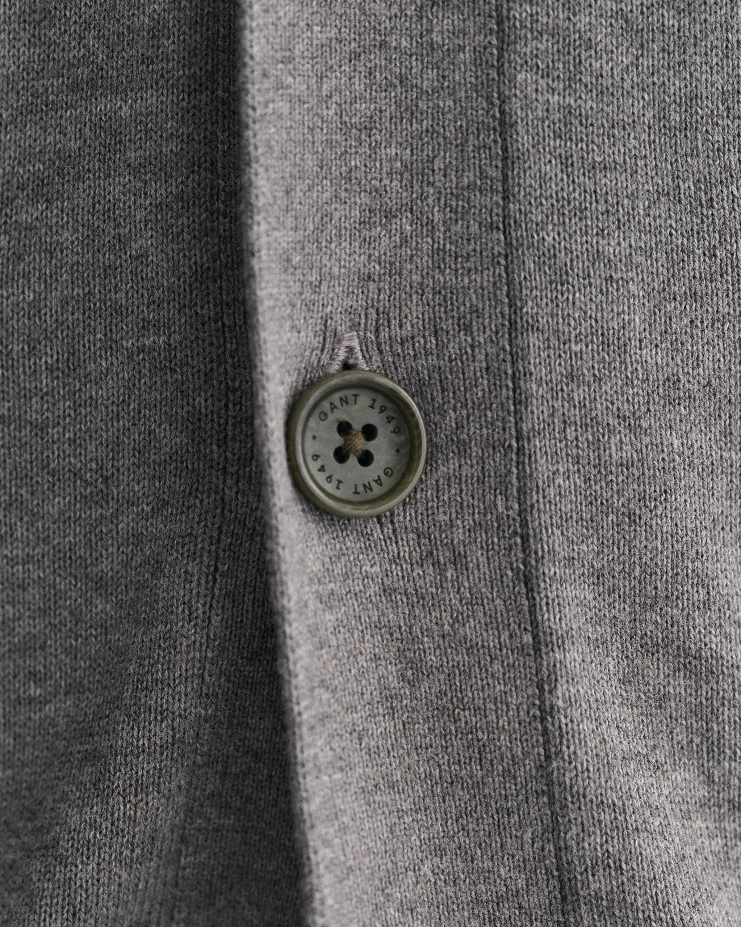 Gant Vest CLASSIC COTTON V-CARDIGAN Grafische GANT-borduursel op de borst