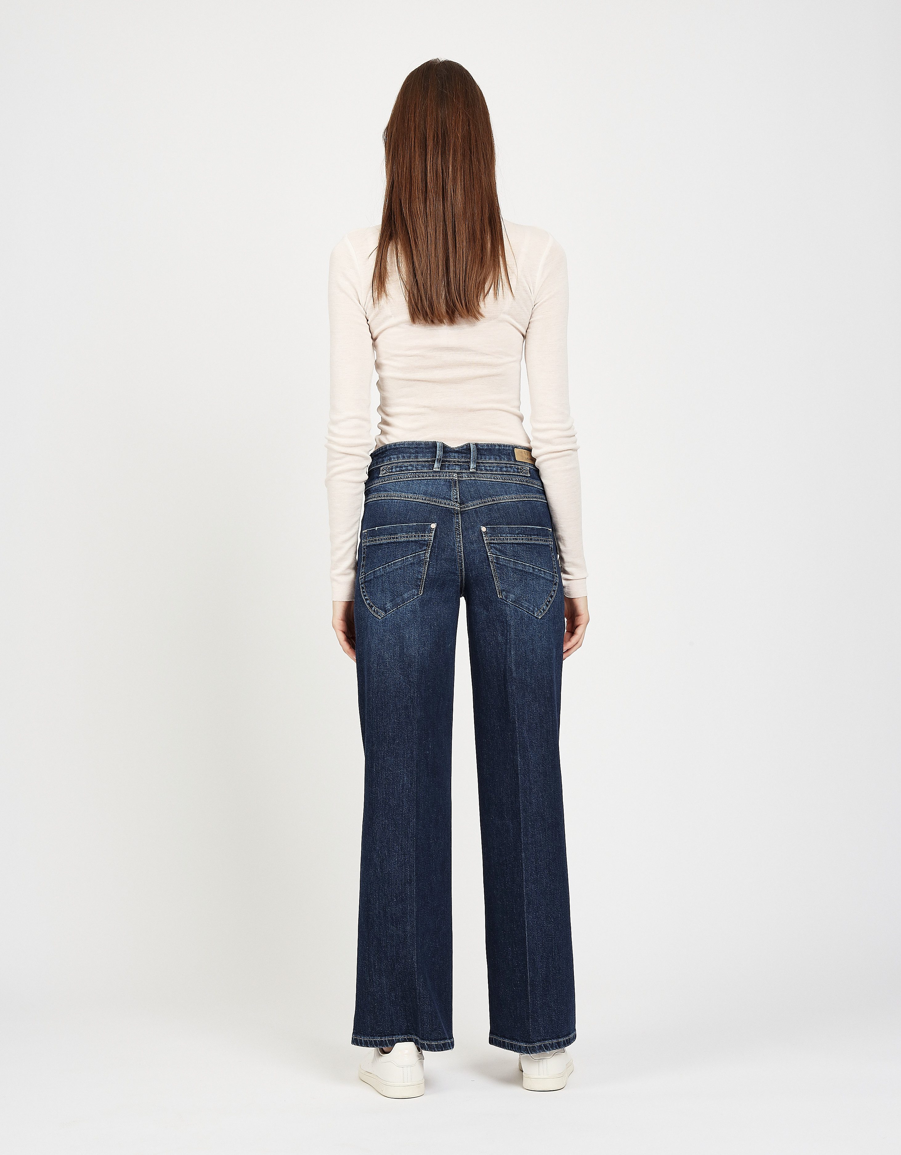 GANG Wijde jeans 94MEDINA WIDE met knoopsluiting