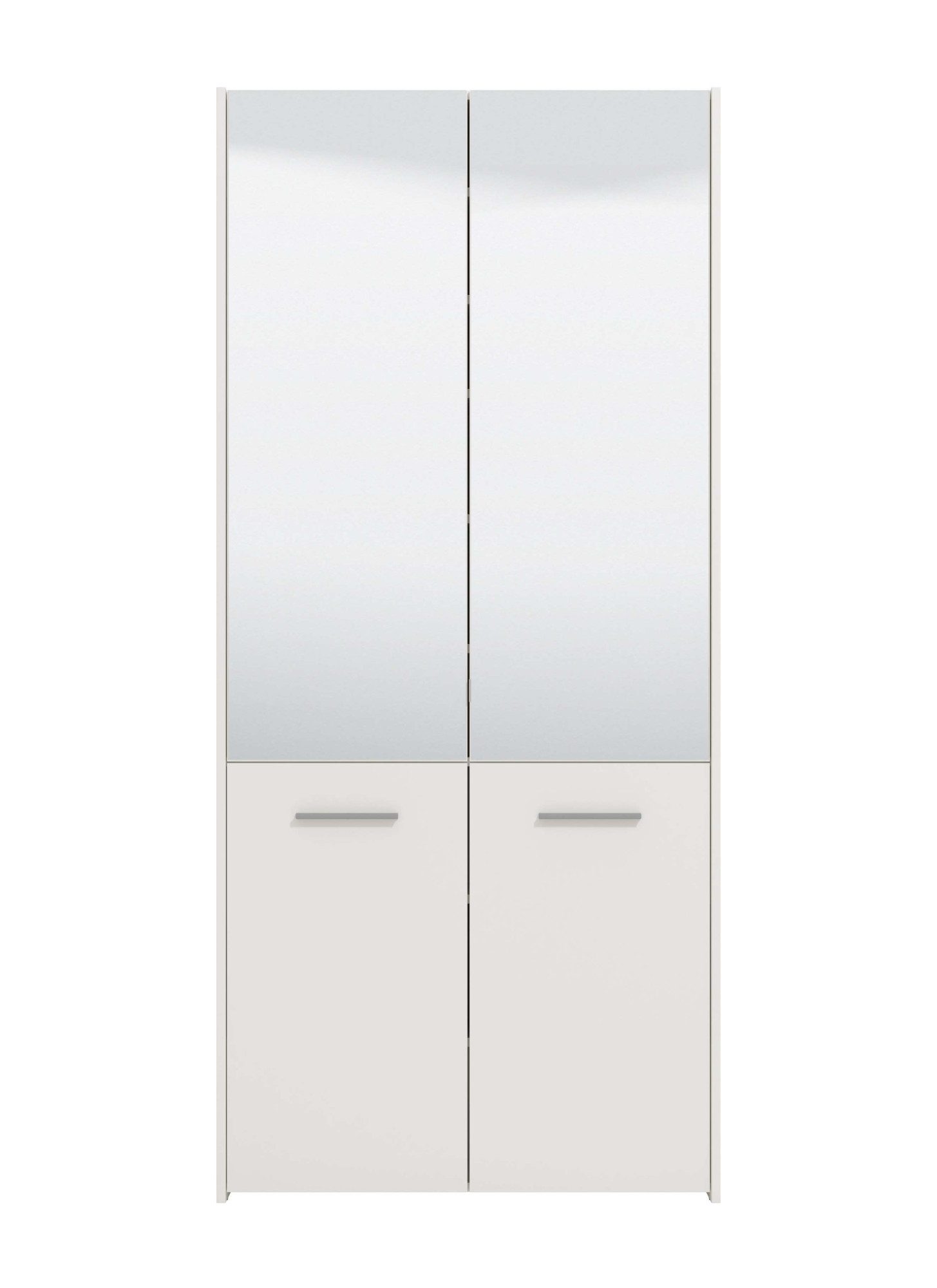 INOSIGN Schoenenkast Menorca schoenenkast, opslagkast, schoenenrek, breedte 90 cm met vier deuren, in moderne en elegante kleuren, met twee spiegels