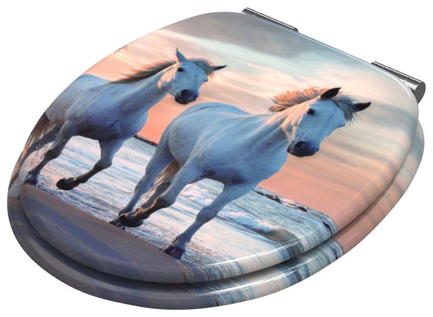 Sanilo Toiletzitting Paarden met soft-closemechanisme