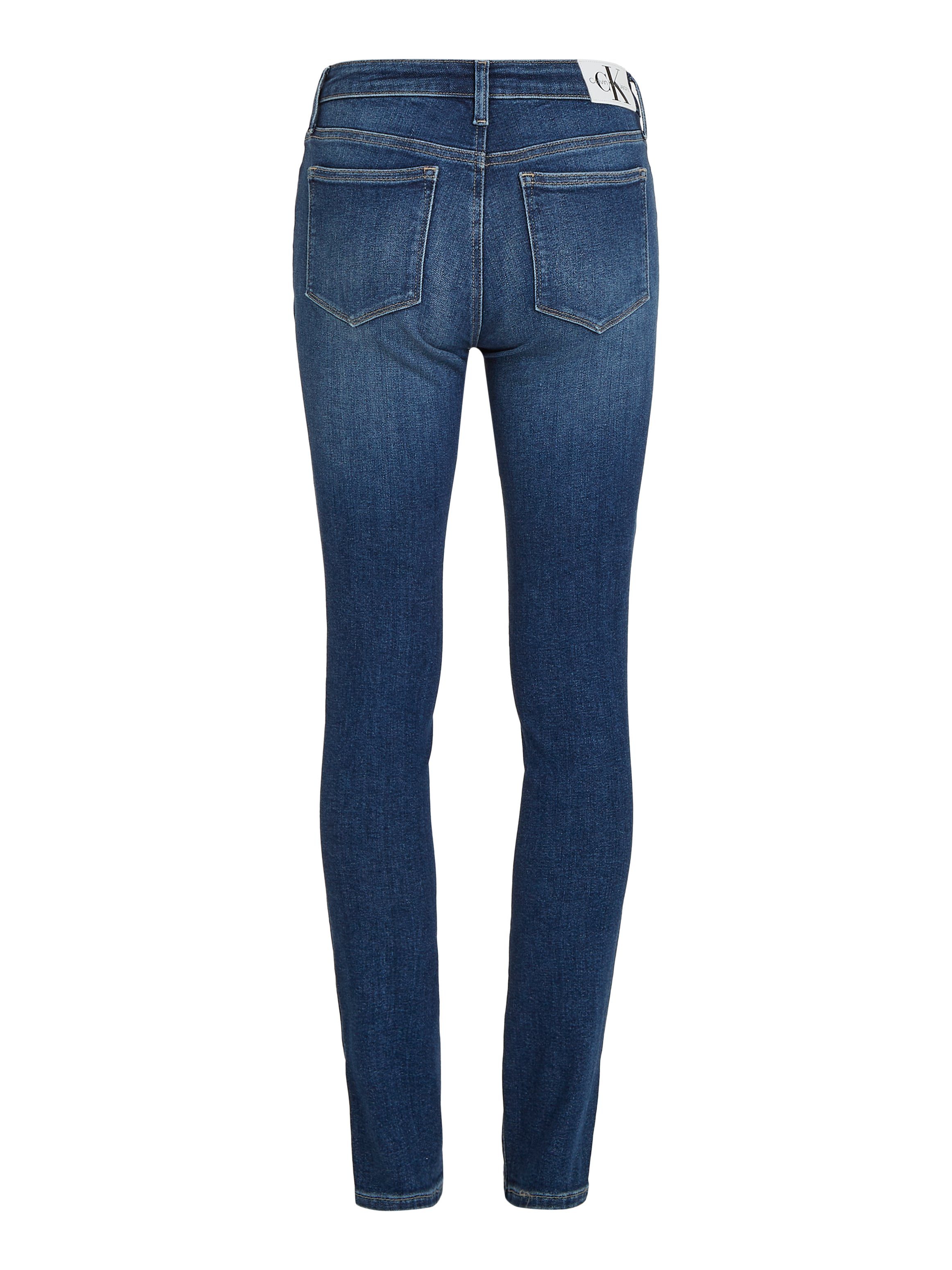 Calvin Klein Skinny fit jeans Mid rise skinny in een klassiek 5-pocketsmodel