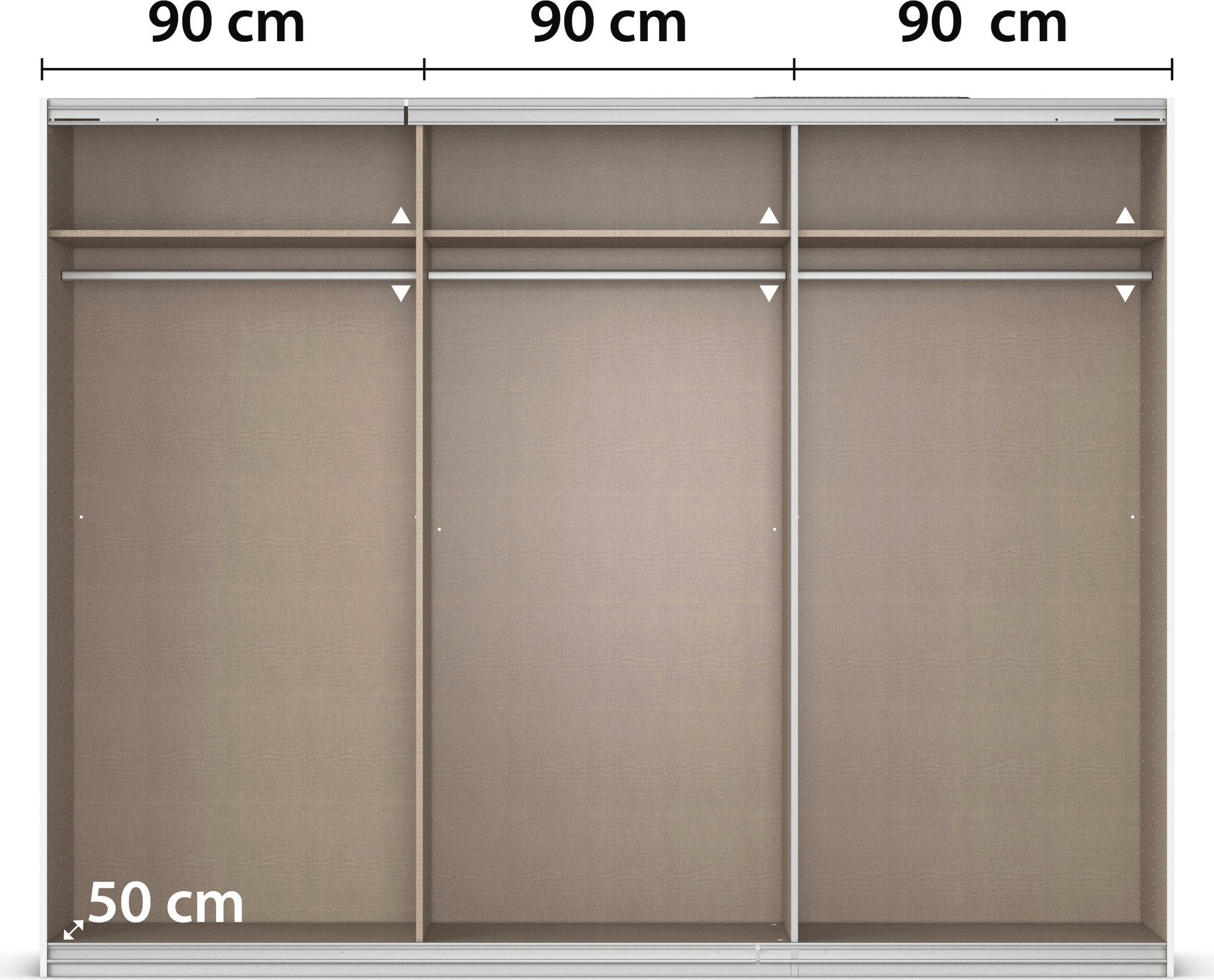 rauch Schuifdeurkast Kledingkast Kast Garderobe Wasmand ABRAXXAS met spiegel en geïntegreerde dimbare led-verlichting made in germany