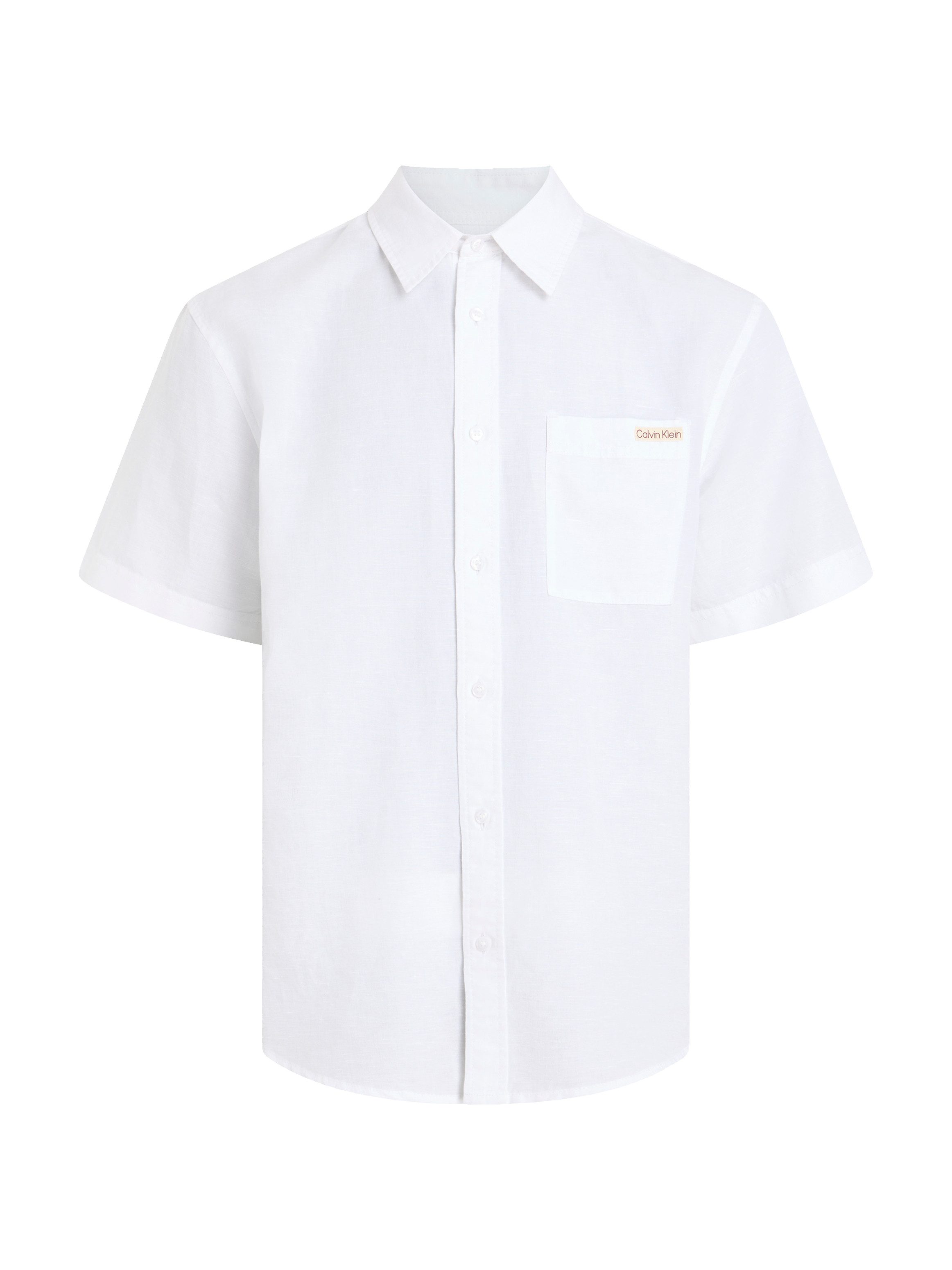 Calvin Klein Overhemd met korte mouwen LINEN COTTON S/S SHIRT