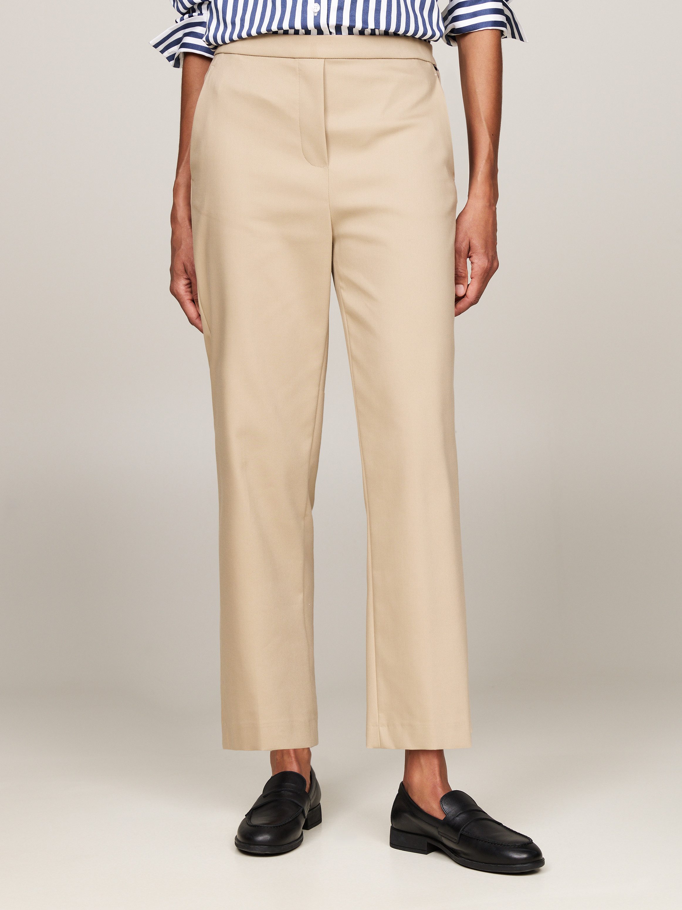 Tommy Hilfiger Chino met logo-stiksel elastische pull-on broek