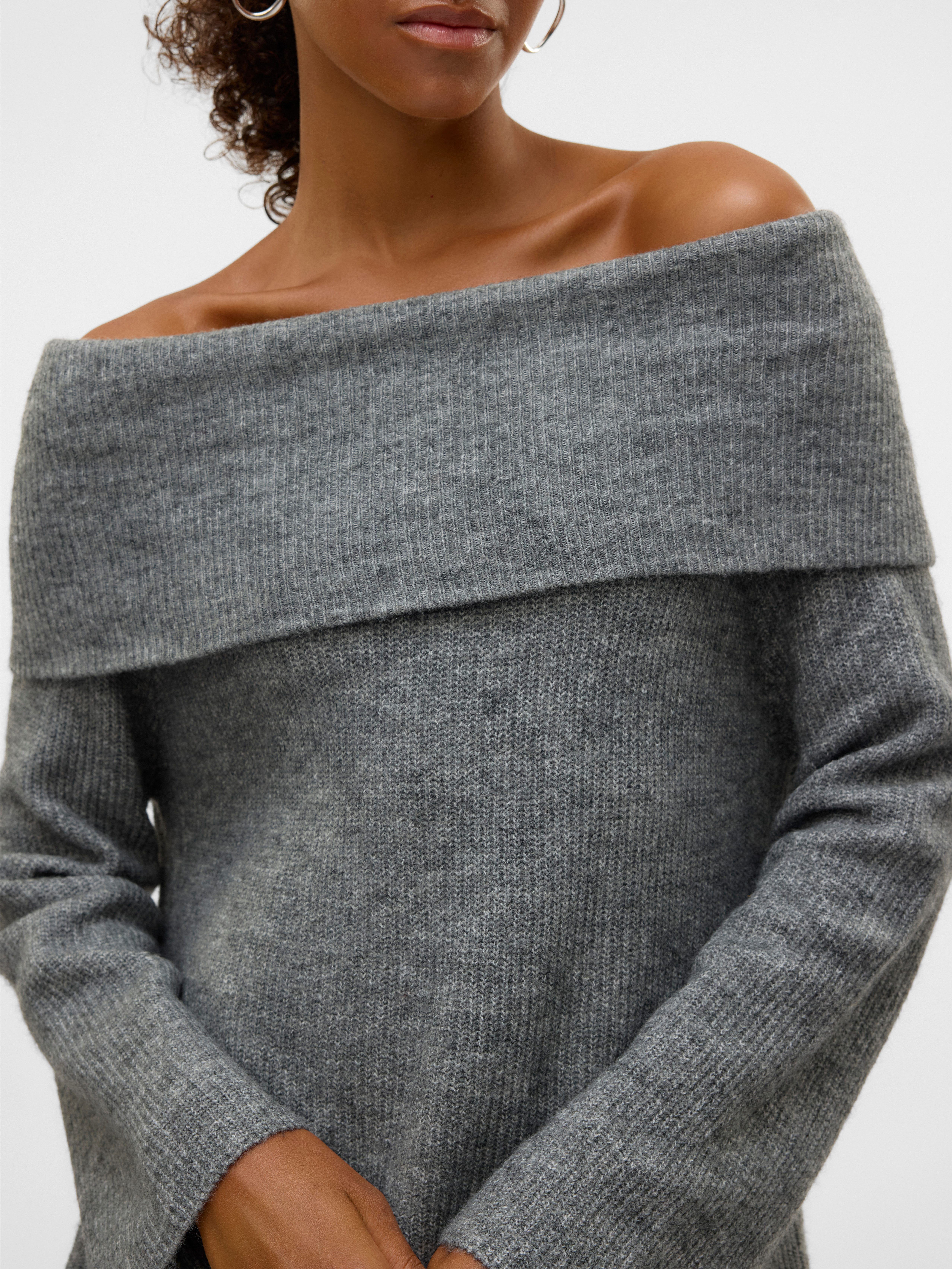 Vero Moda Gebreide trui VMERA LS OFF SHOULDER PULLOVER GA NOOS