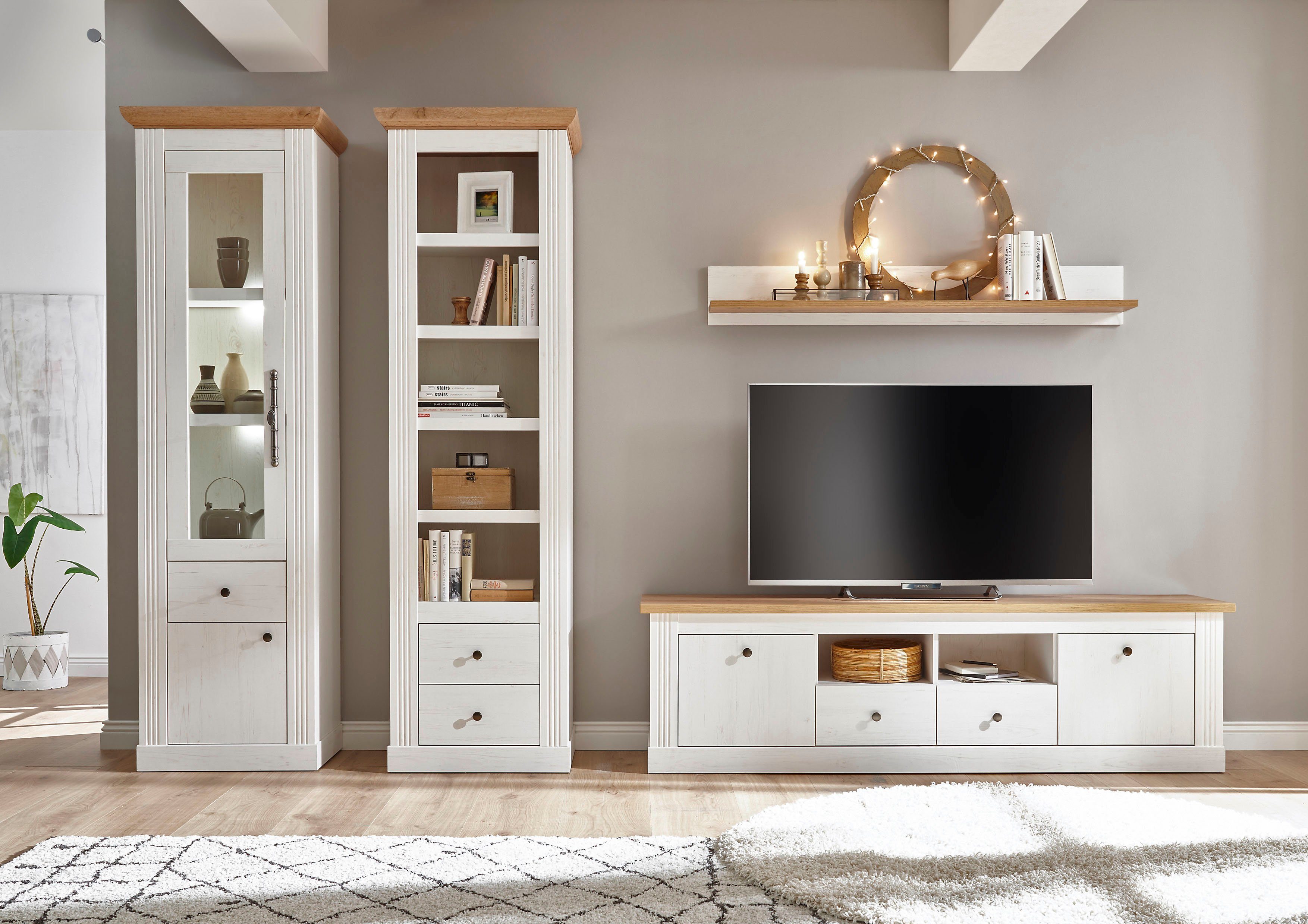Home affaire Wandmeubel Westminster in romantische landelijke stijl (set, 4-delig)