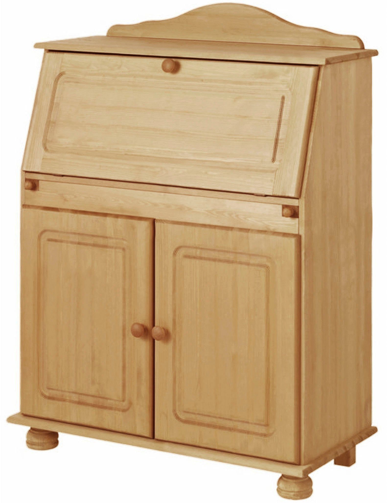 Home affaire Secretaire Mette, bureau in landhuisstijl, gemaakt van massief hout, breedte 82 cm
