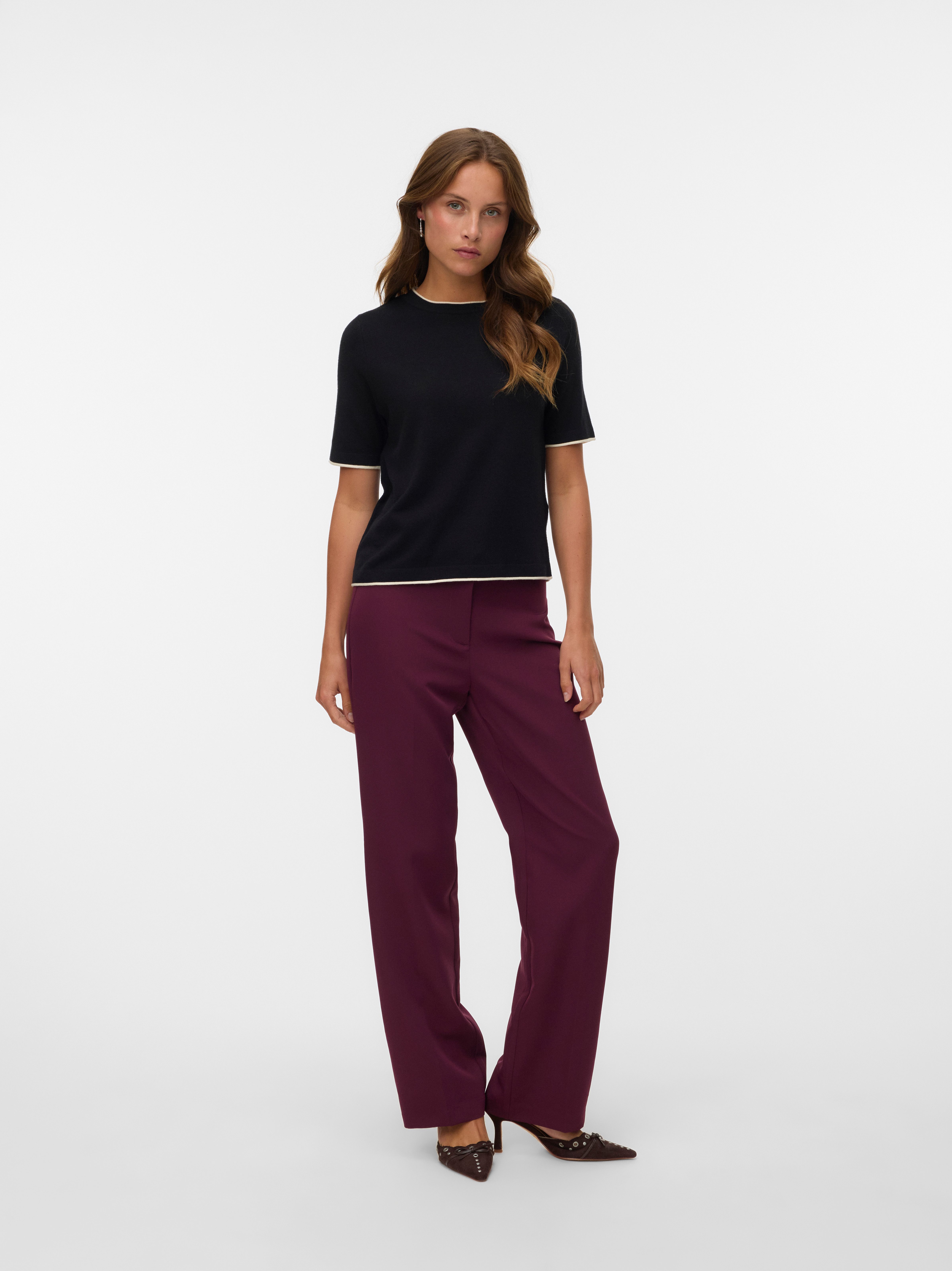 Vero Moda Trui met korte mouwen VMBREEZE SS O-NECK PULLOVER BOO