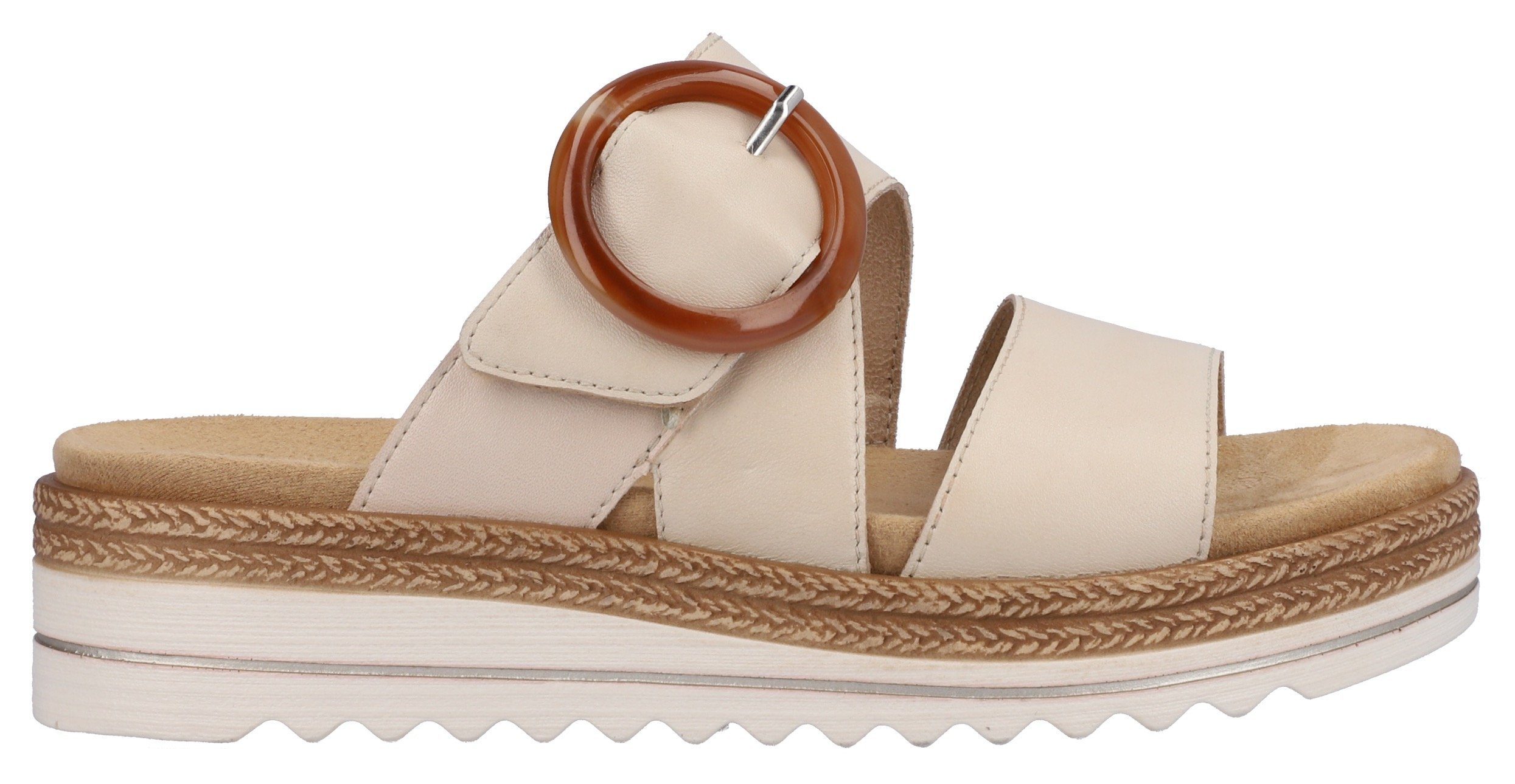 Remonte Slippers , sleehak, zomerschoen, pantoffels met decoratieve gesp