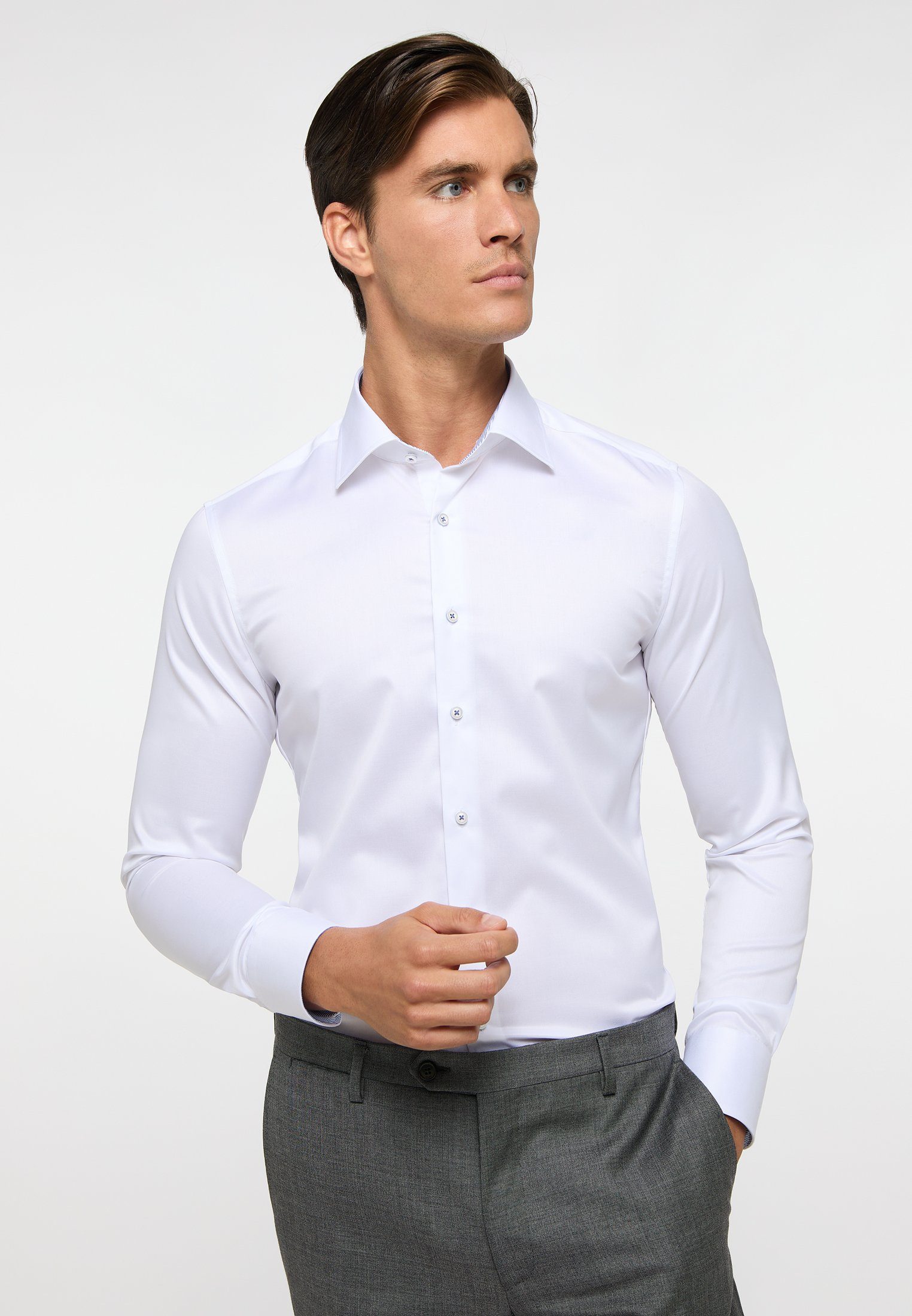 Eterna Overhemd met lange mouwen Slim fit