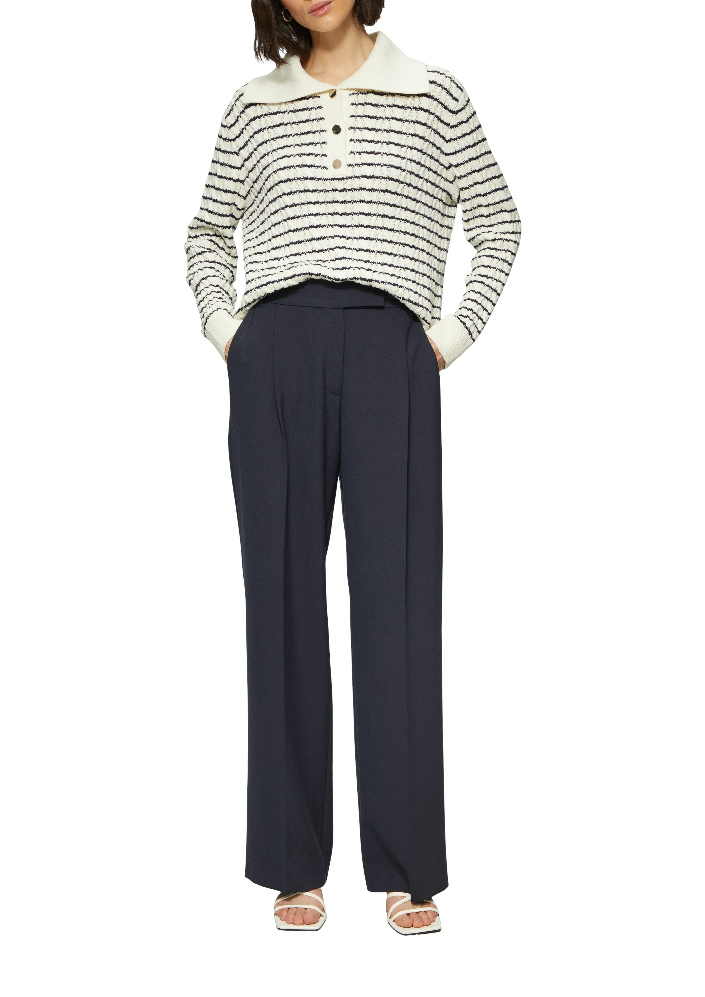 s.Oliver BLACK LABEL Pantalon met persplooien