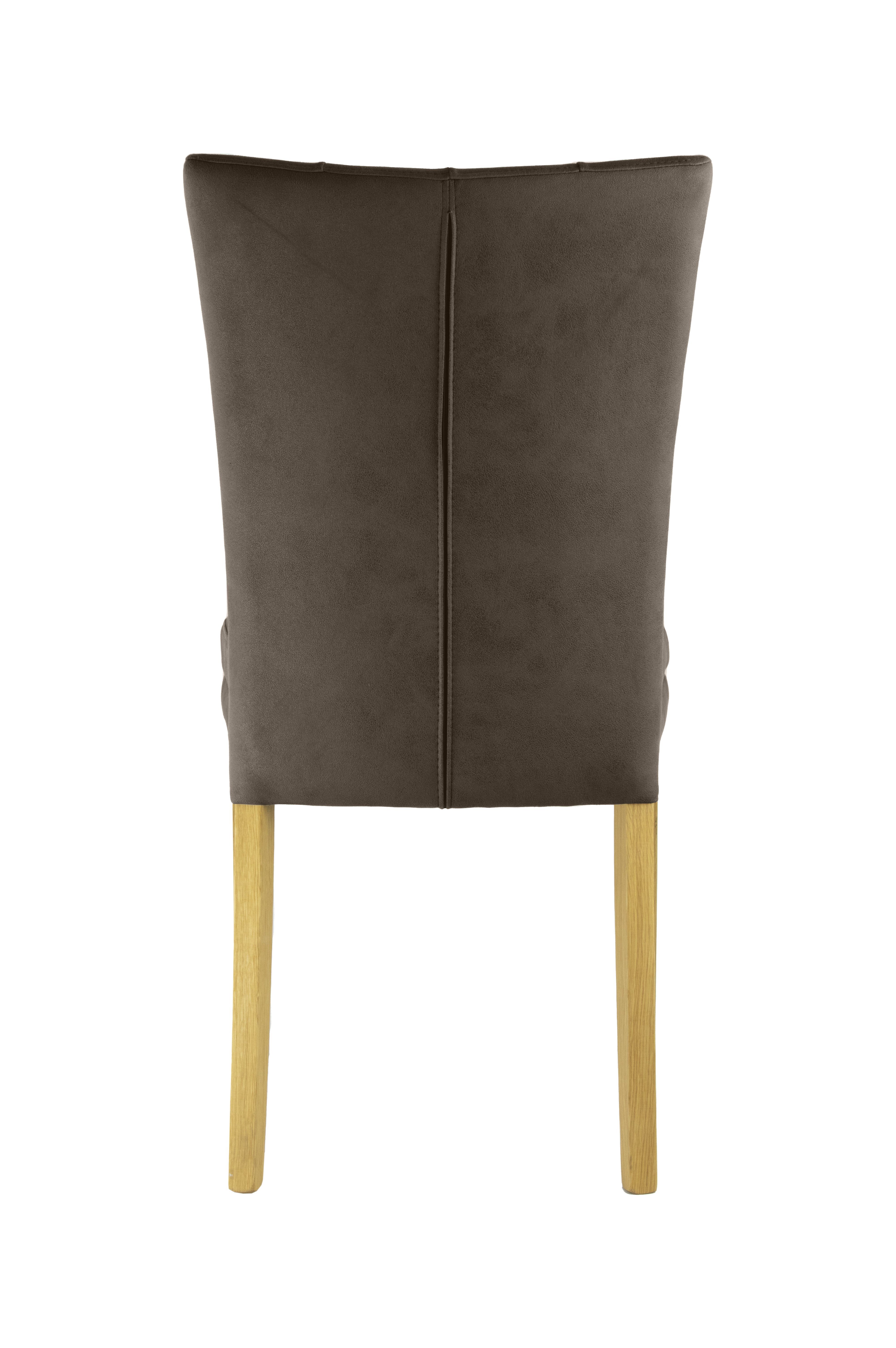 Home affaire Stoel met 4 poten Colorado prettige bekleding, frame massief hout wengé of naturel-eiken (set, 2 stuks)