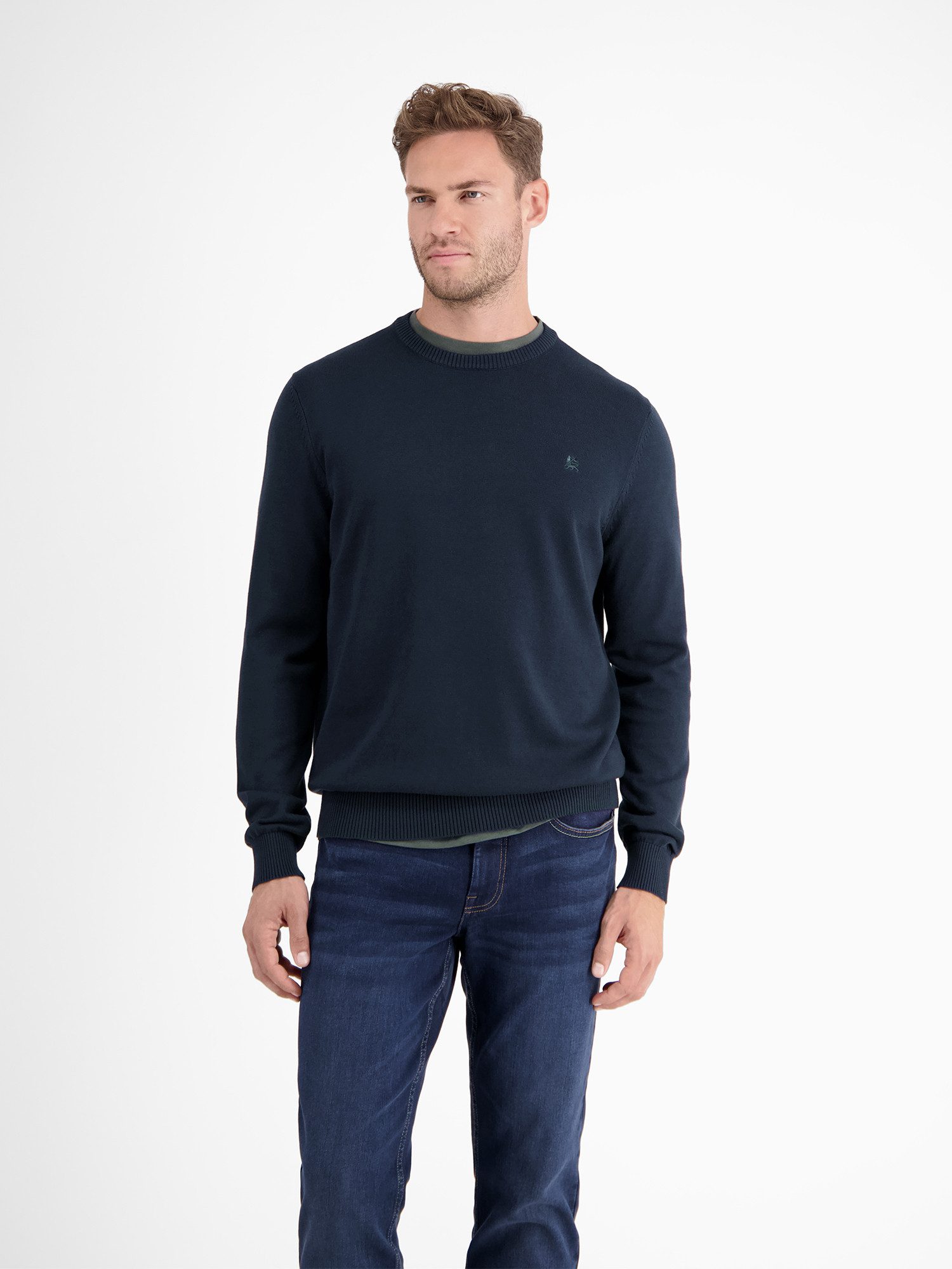 Lerros Gebreide trui LERROS crewneck gebreide pullover