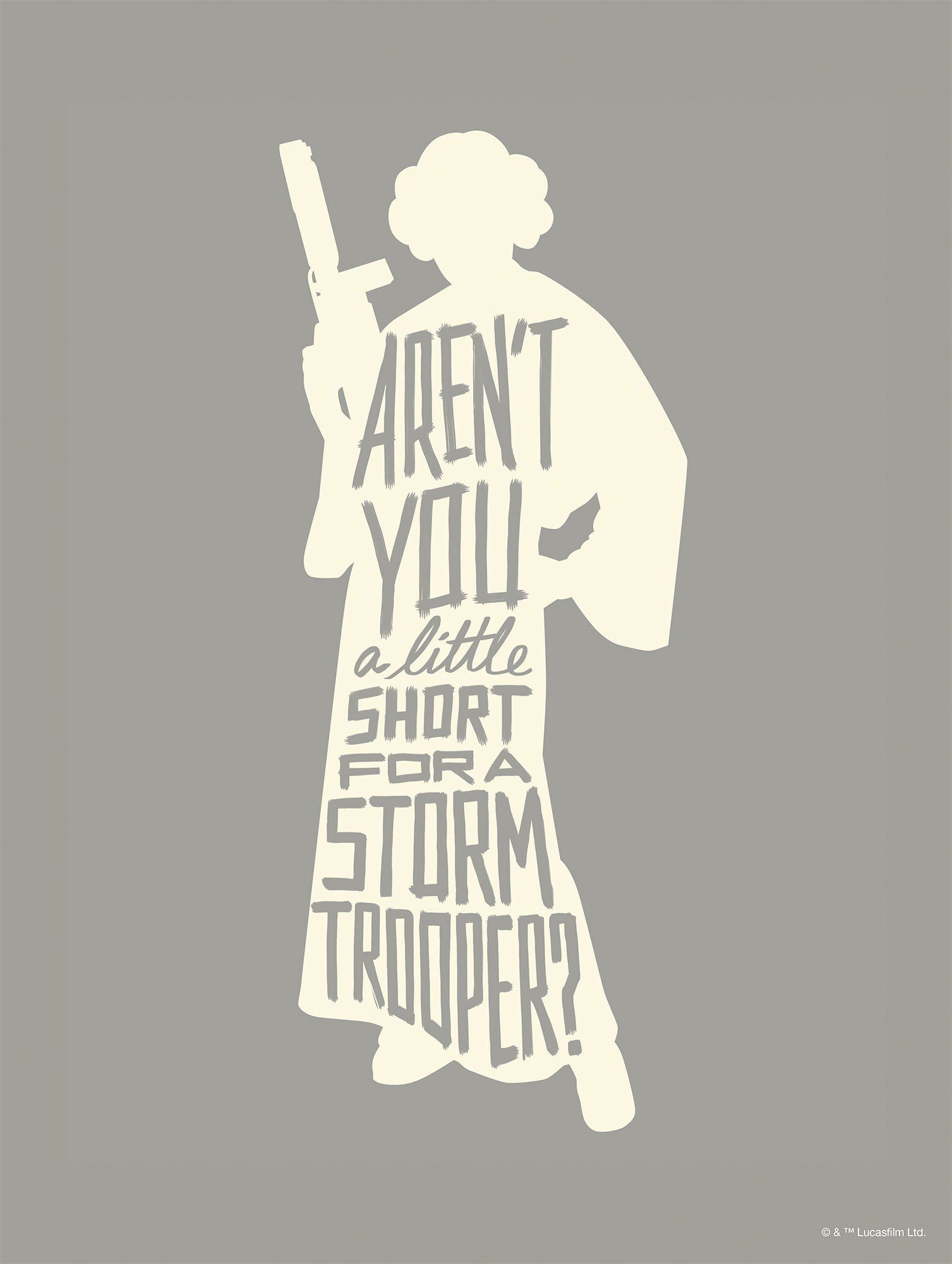 Komar Artprint Star Wars Silhouette Quotes Leia