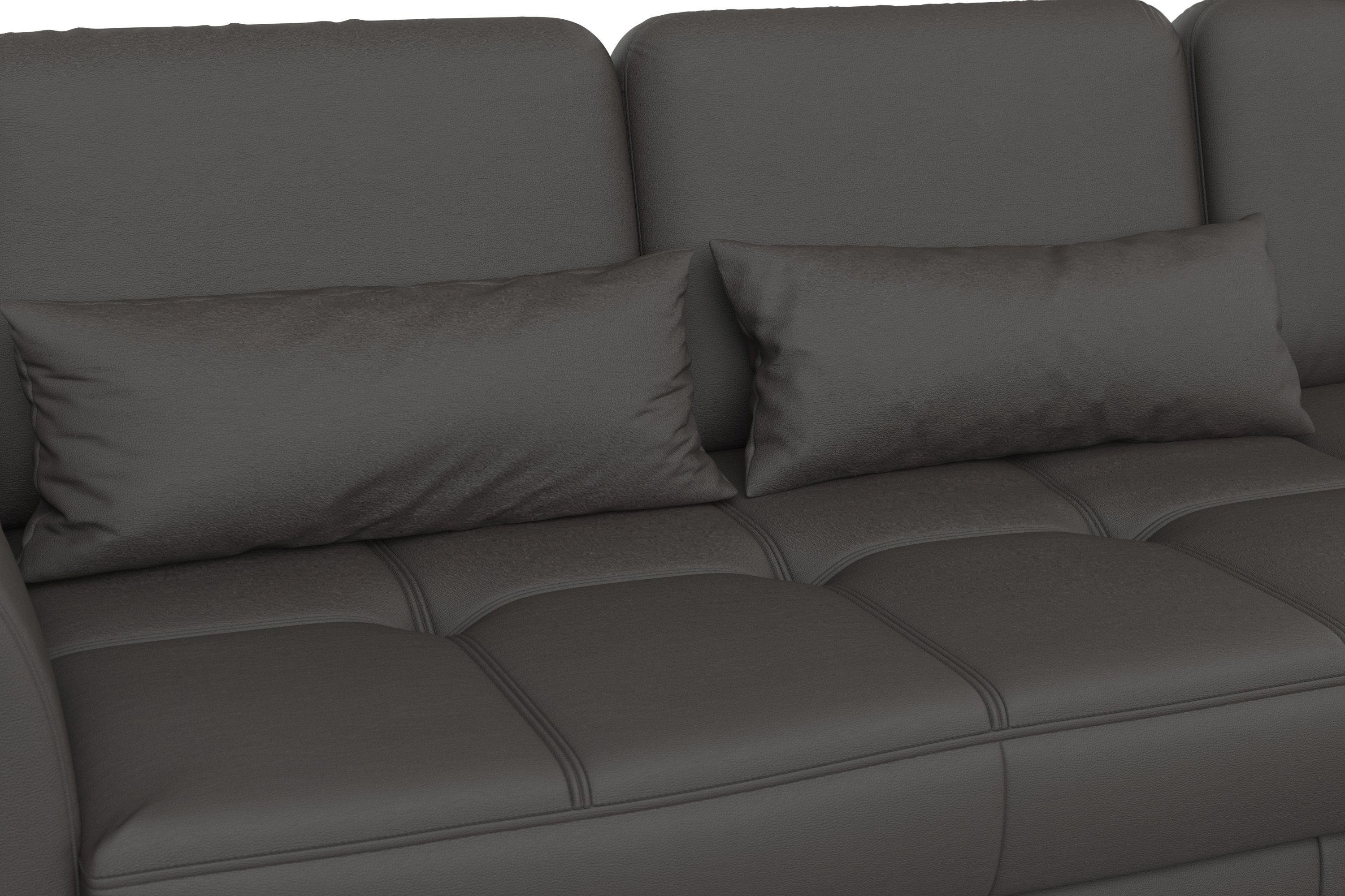sit&more Hoekbank Bendigo L-vorm inclusief zitdiepteverstelling, bodemvrijheid 15 cm, 2 pootkleuren