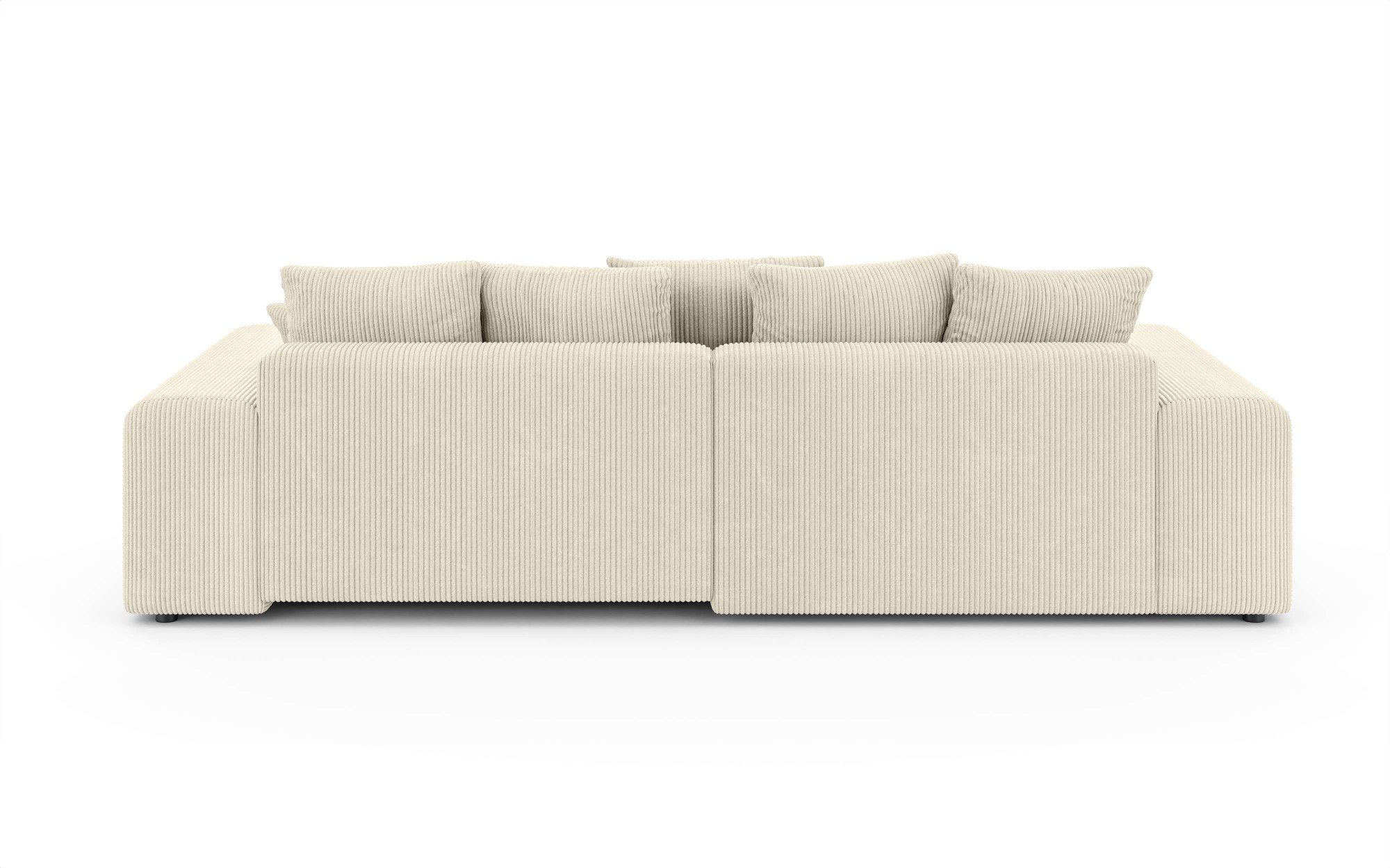 Home affaire Hoekbank LAKESIDE met bedfunctie en bedlade, B/D/H 257/166/84 cm L-vorm, recamiere aan beide zijden monteerbaar, golfondersteuning